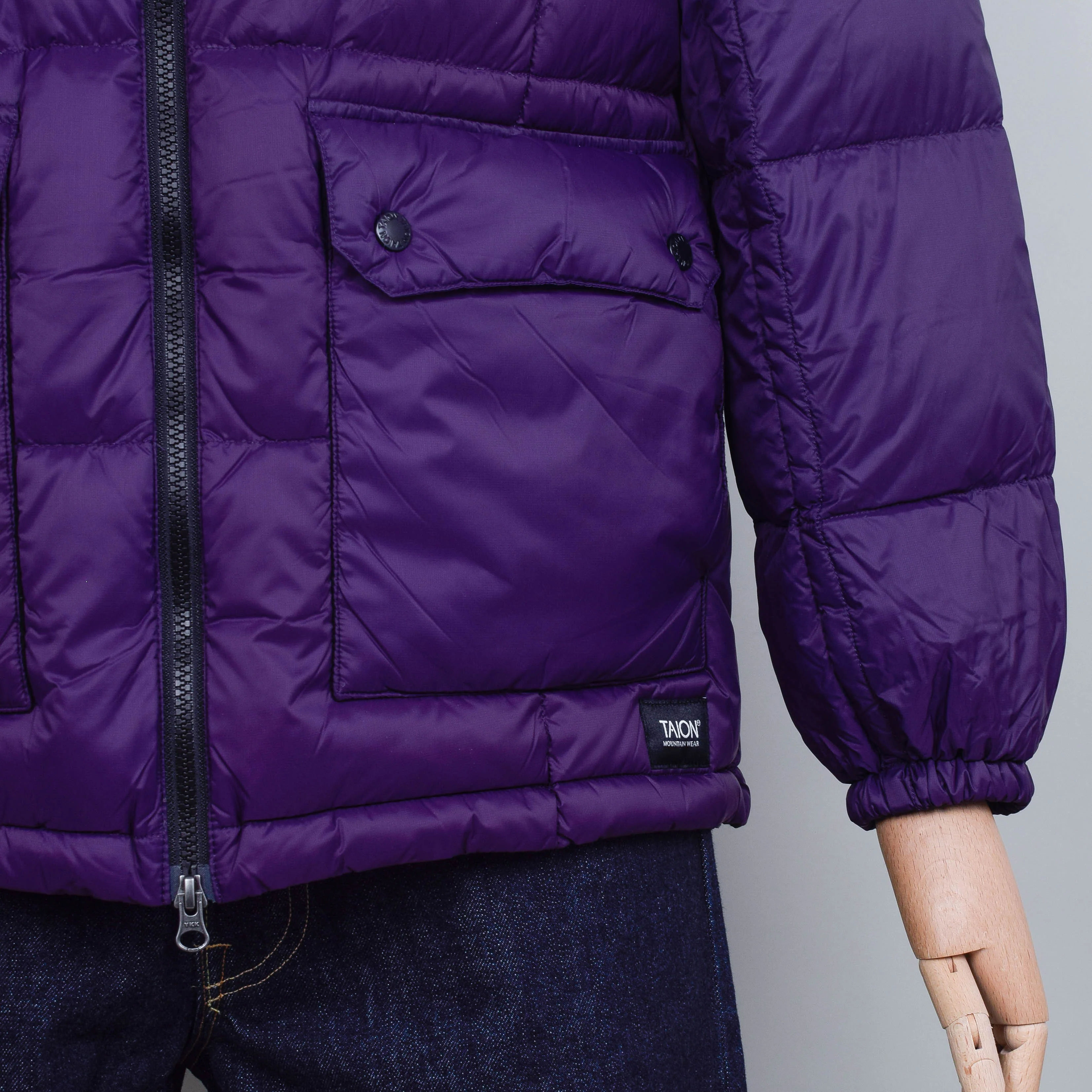 Taion Volume Hood Down Jacket 106 - D.Purple - Image 3