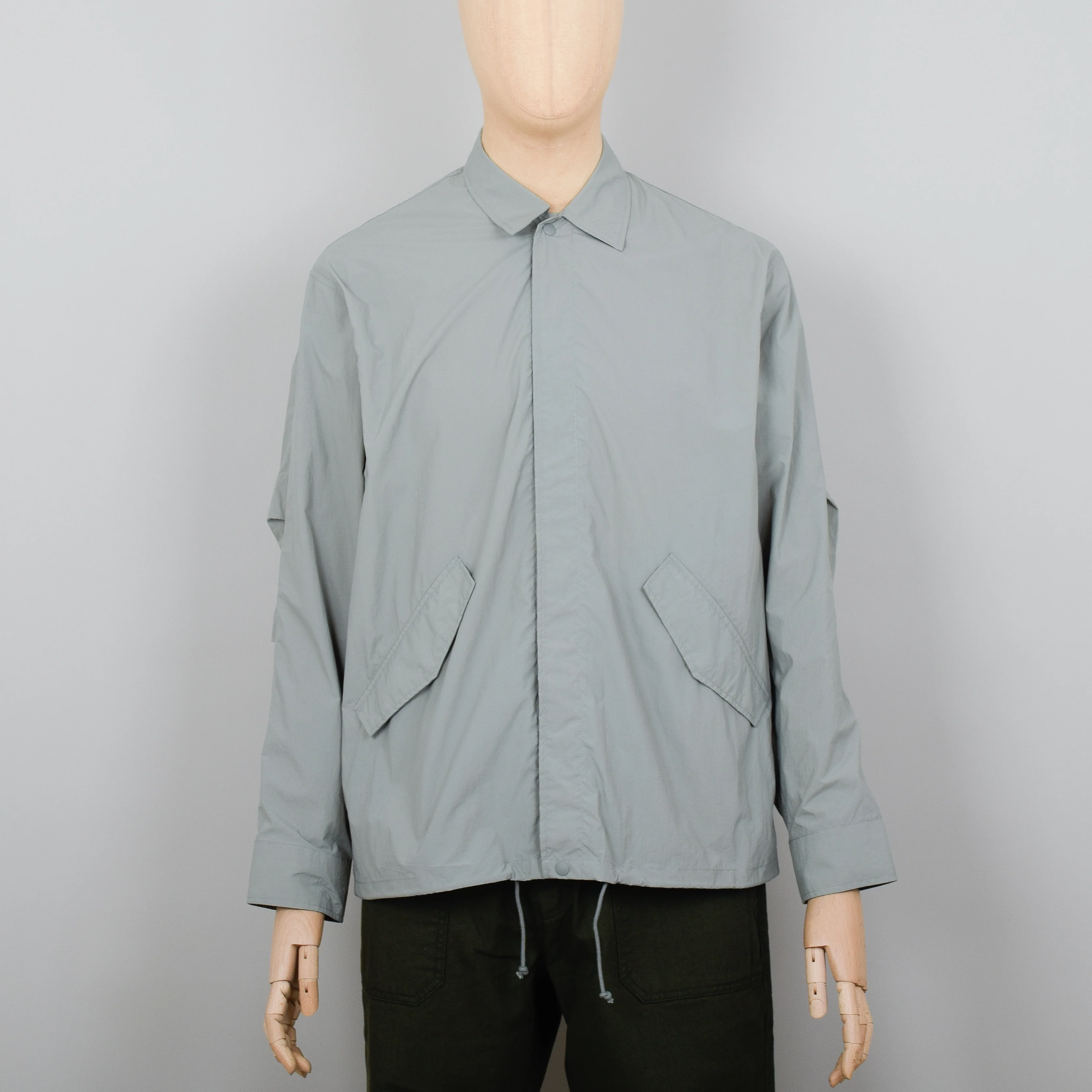 Uniform Bridge Fishtail Shirt - Khaki Grey