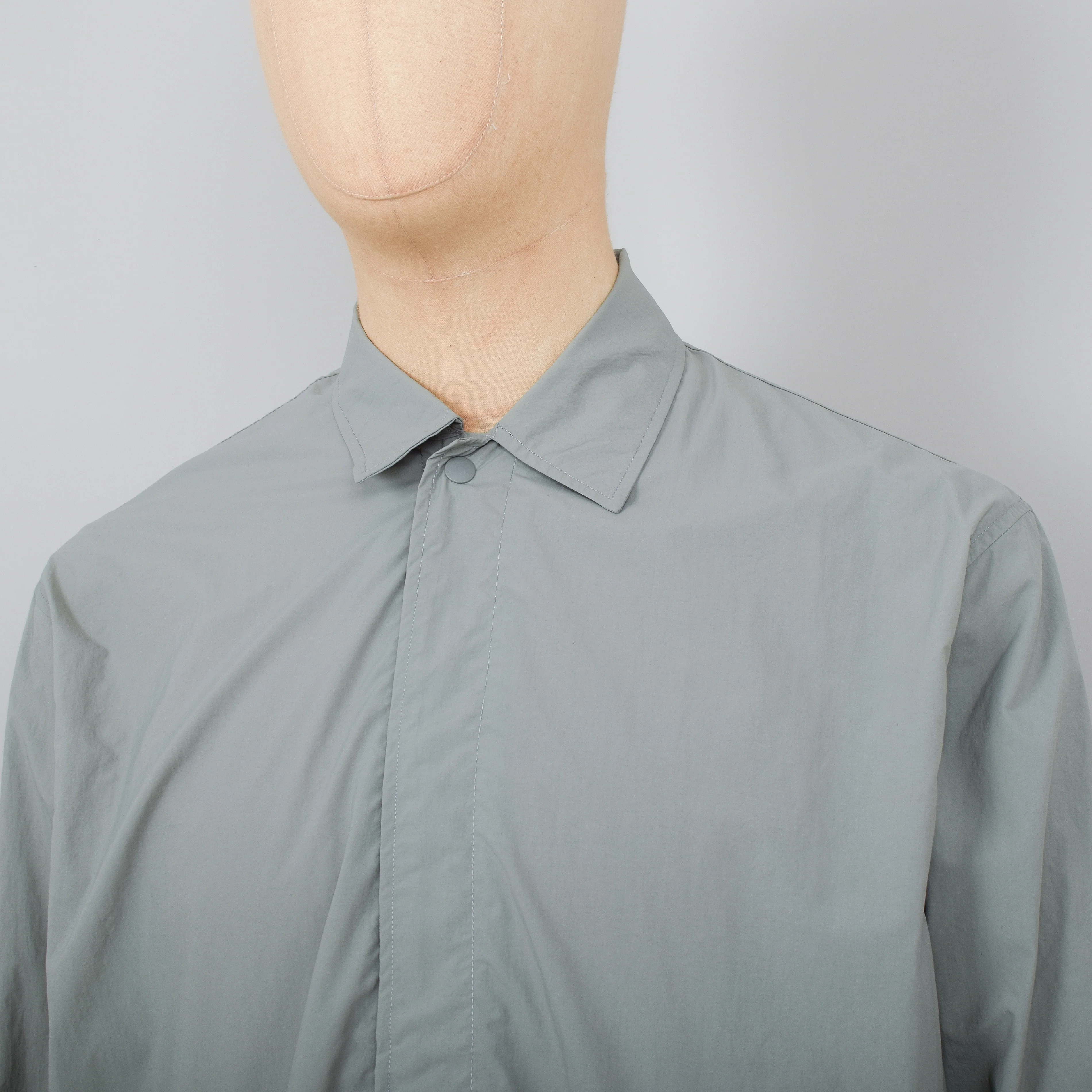 Uniform Bridge Fishtail Shirt - Khaki Grey - Image 2