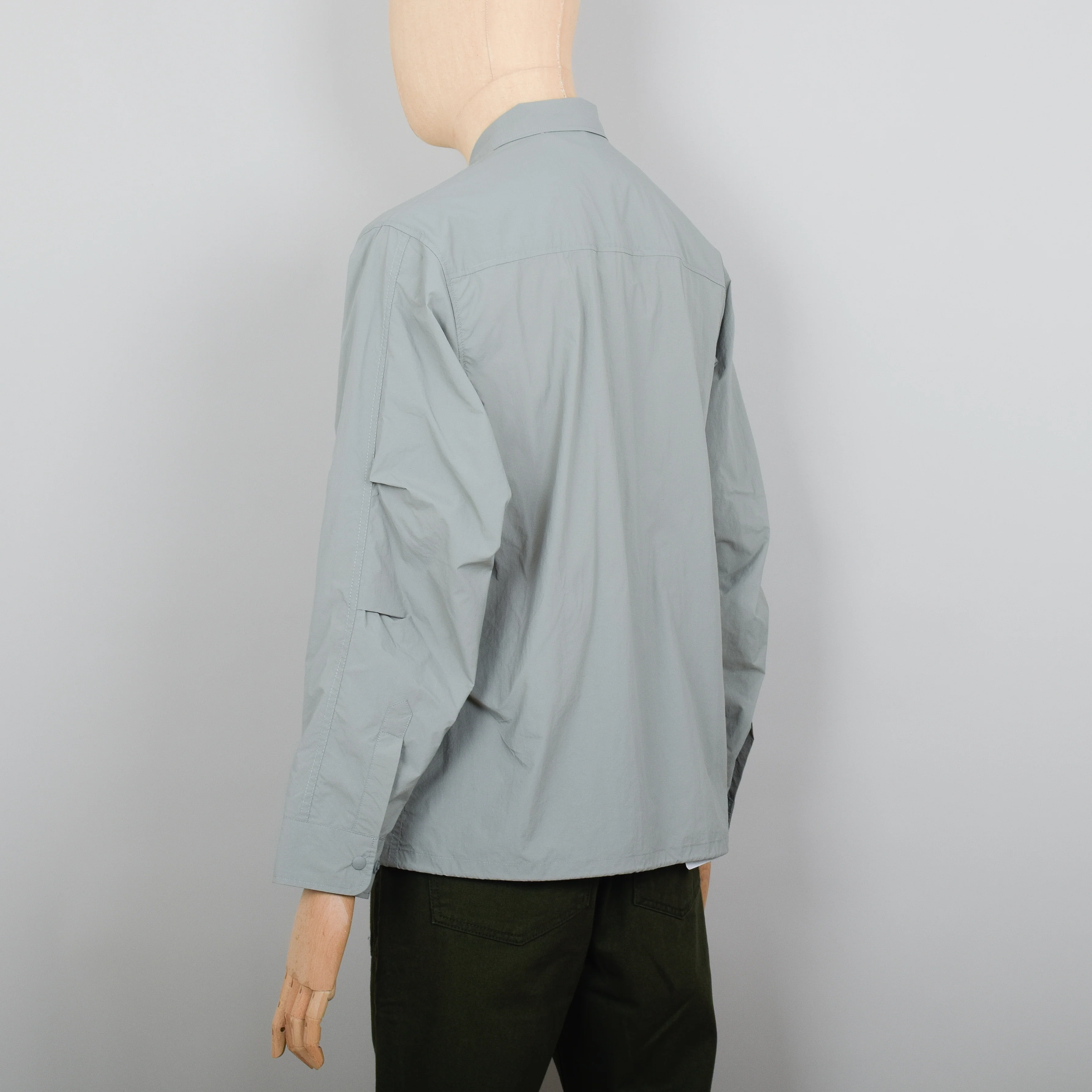 Uniform Bridge Fishtail Shirt - Khaki Grey - Image 3