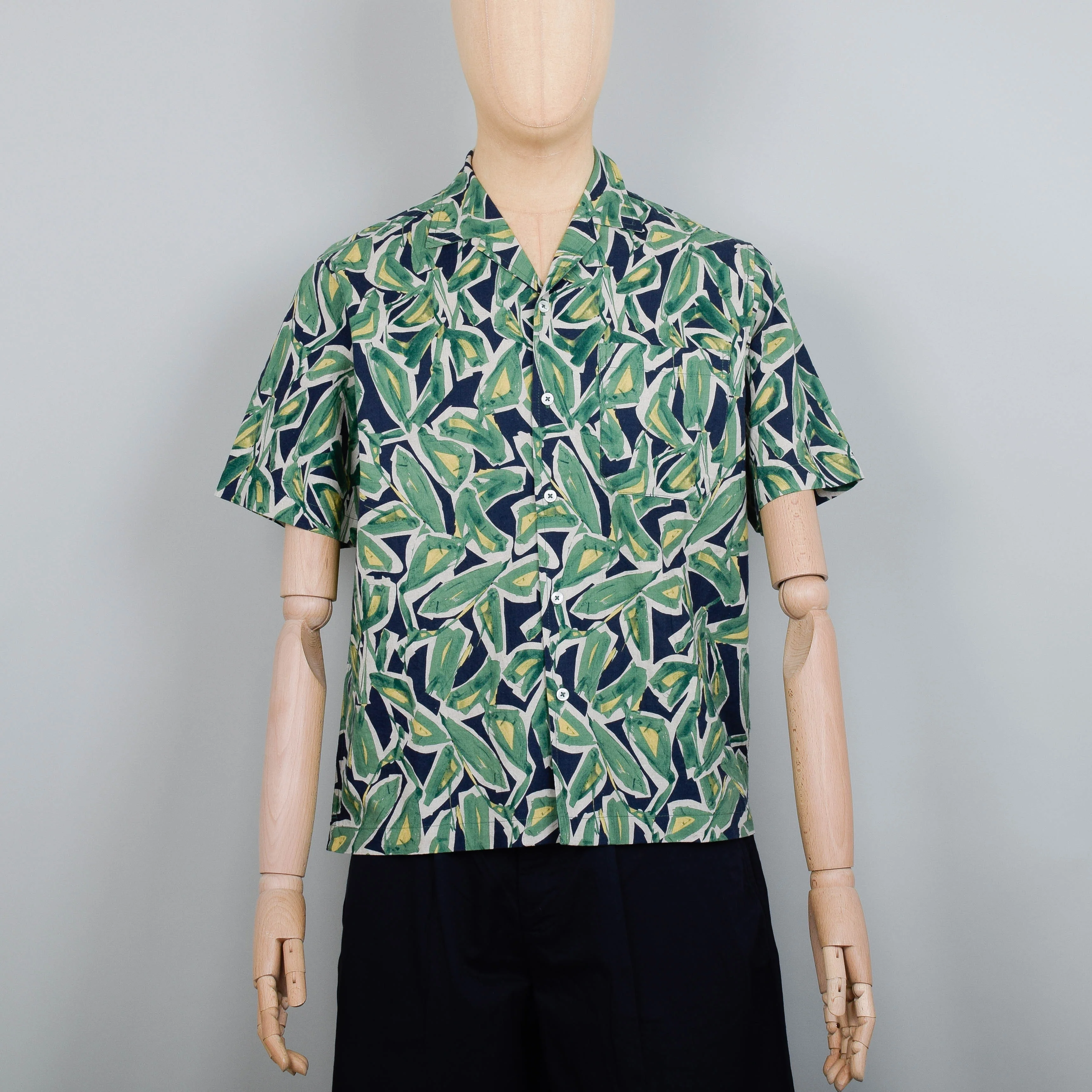 Universal Works Artist Flower Minari Shirt - Navy
