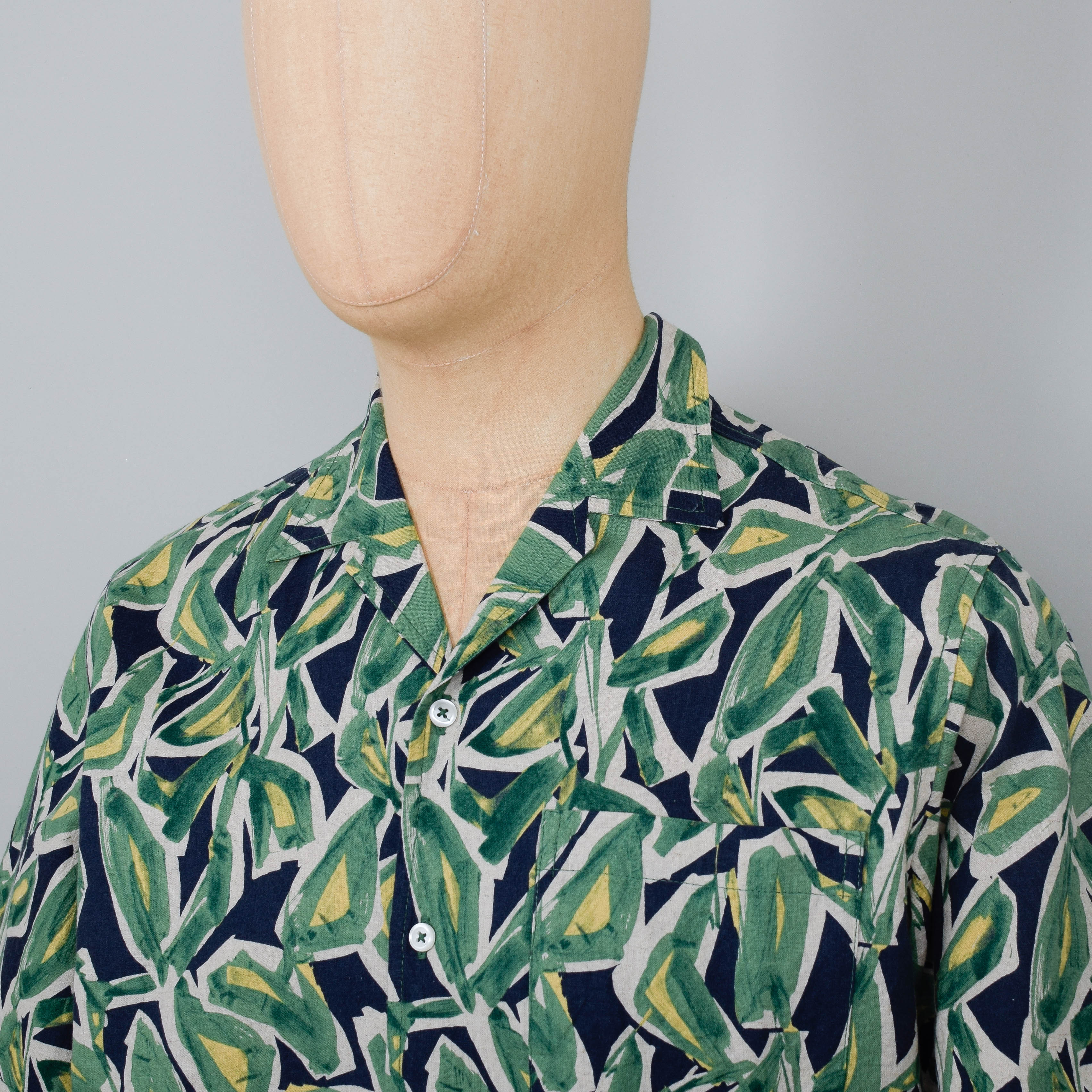 Universal Works Artist Flower Minari Shirt - Navy - Image 2