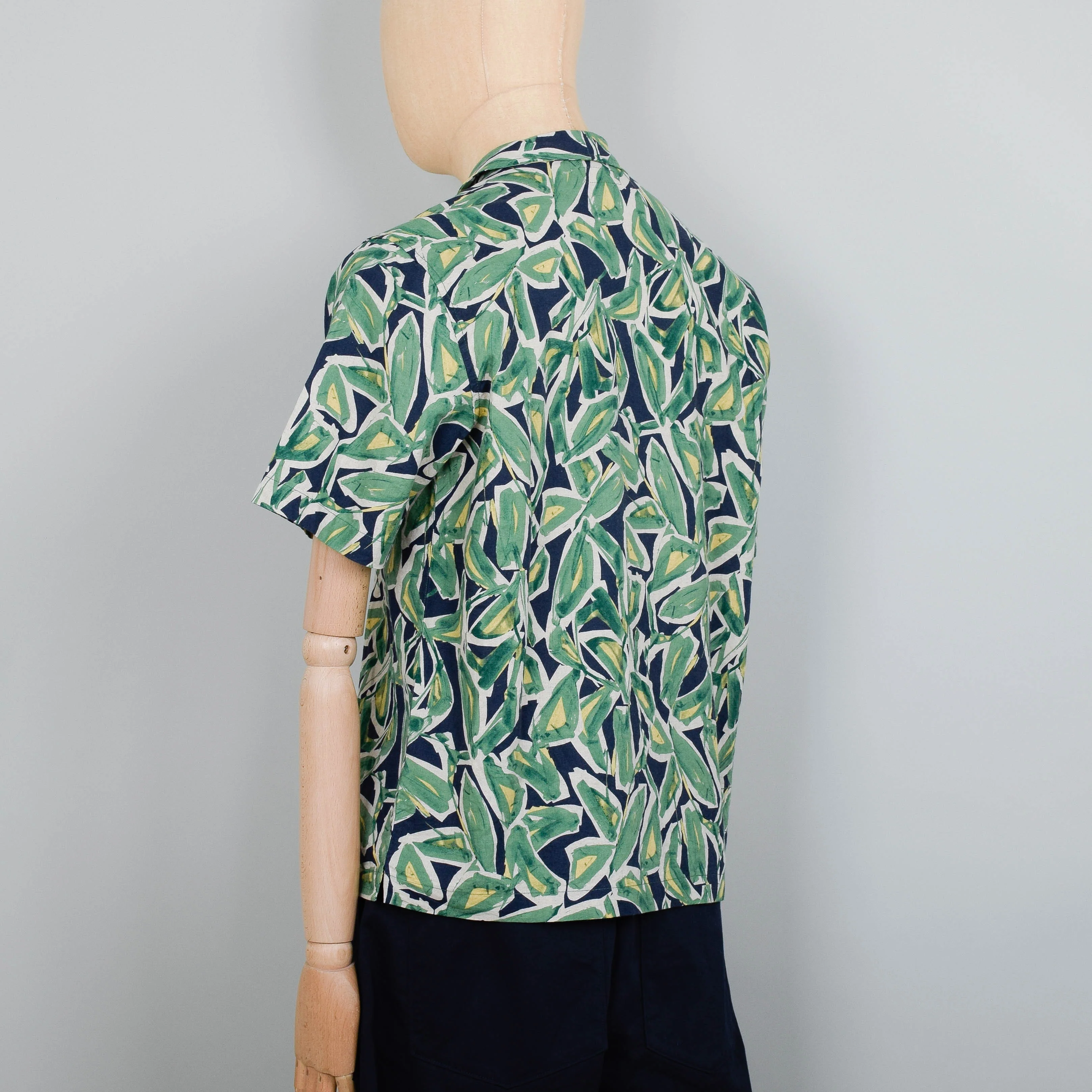 Universal Works Artist Flower Minari Shirt - Navy - Image 3