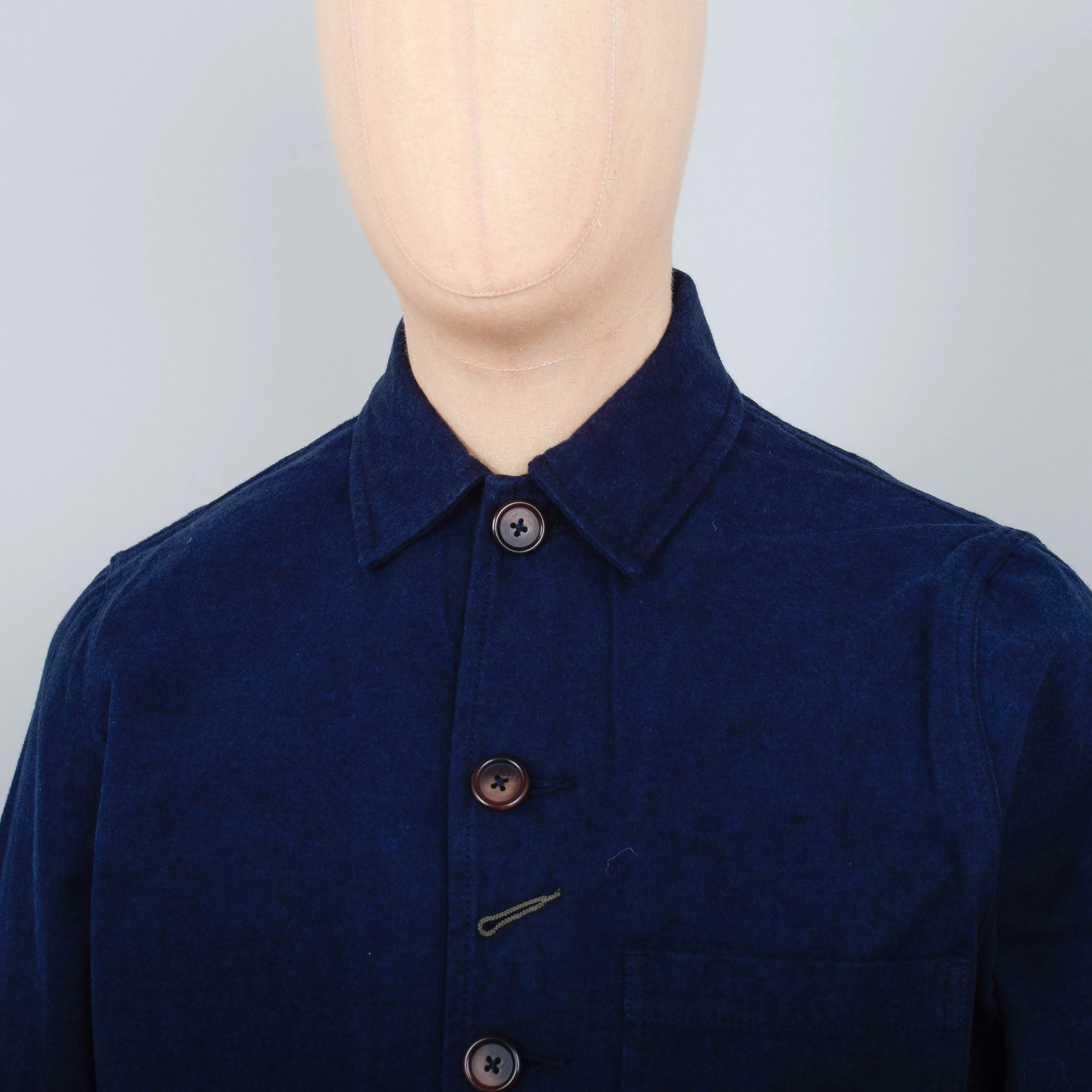 Universal Works Bakers Chore Jacket Nebraska Cotton - Navy - Image 2