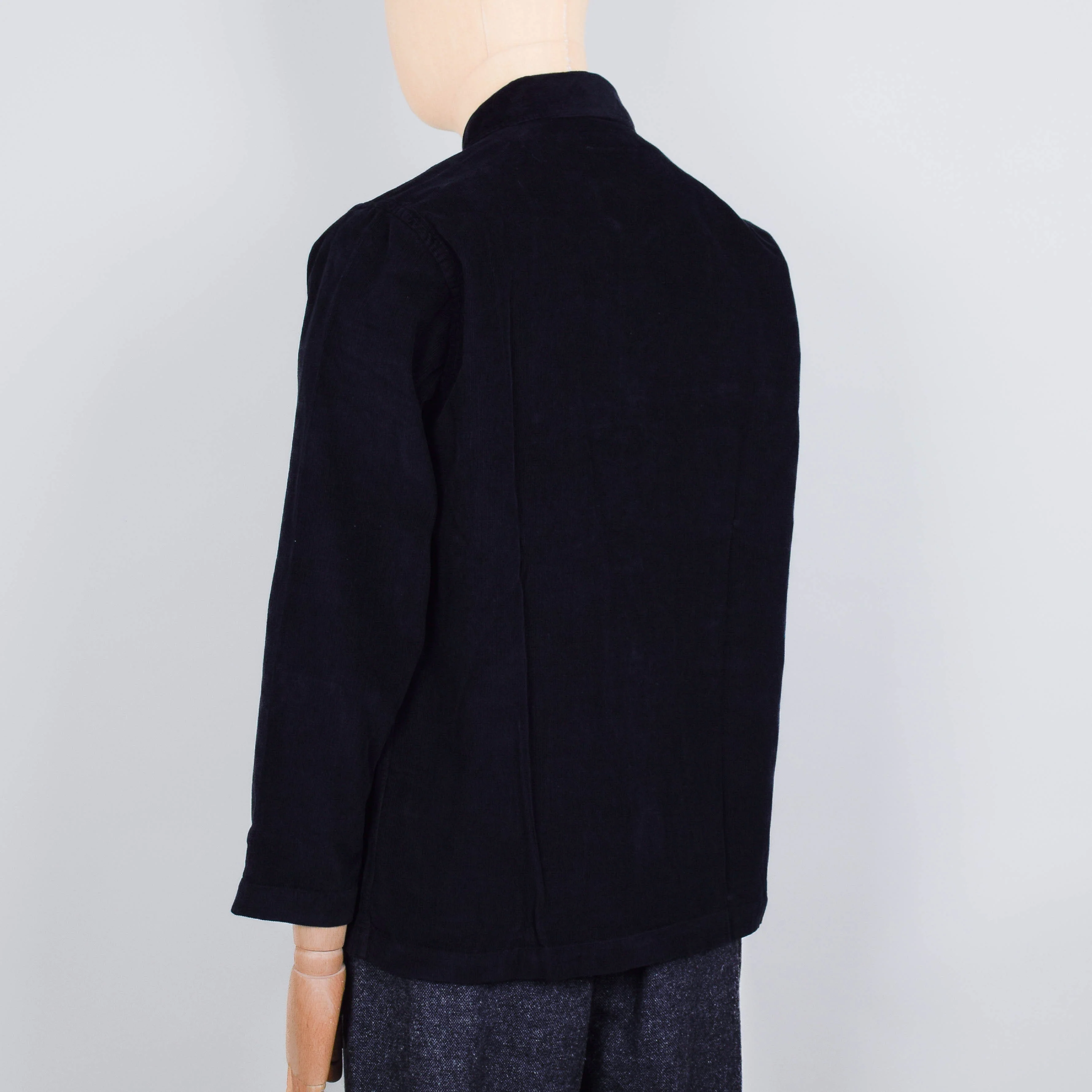 Universal Works Bakers Overshirt Fine Cord - Black - Image 3
