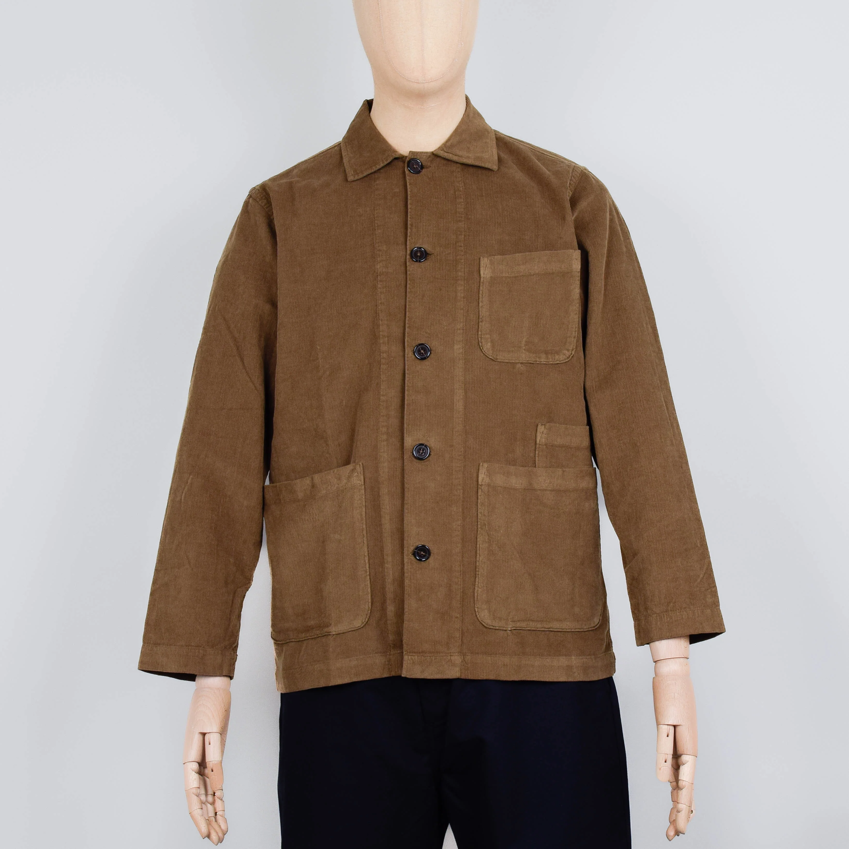 Universal Works Bakers Overshirt Fine Cord - Khaki