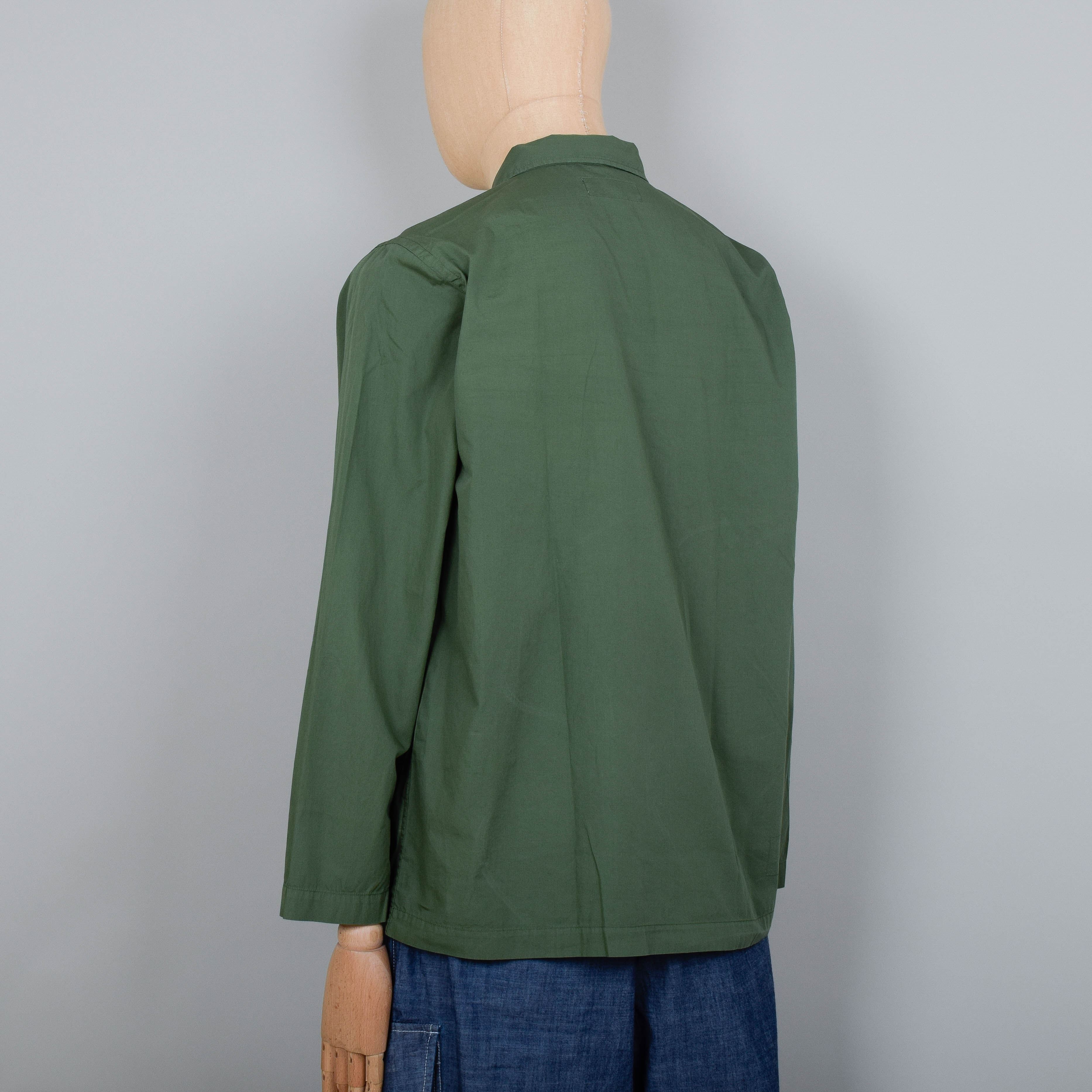 Universal Works Bakers Overshirt Fine Poplin - Birch - Image 3