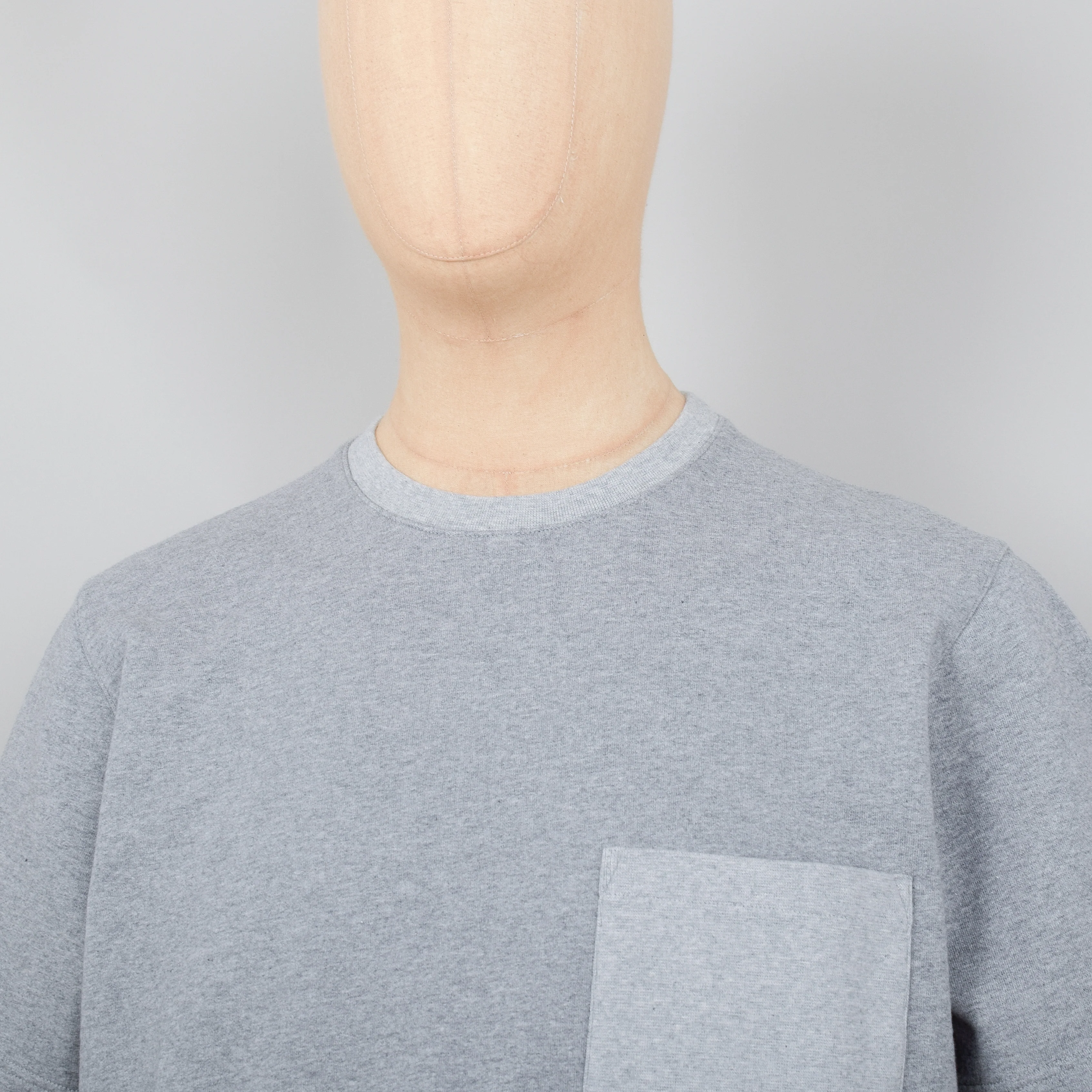 Universal Works Big Pocket Tee - Grey Marl - Image 2