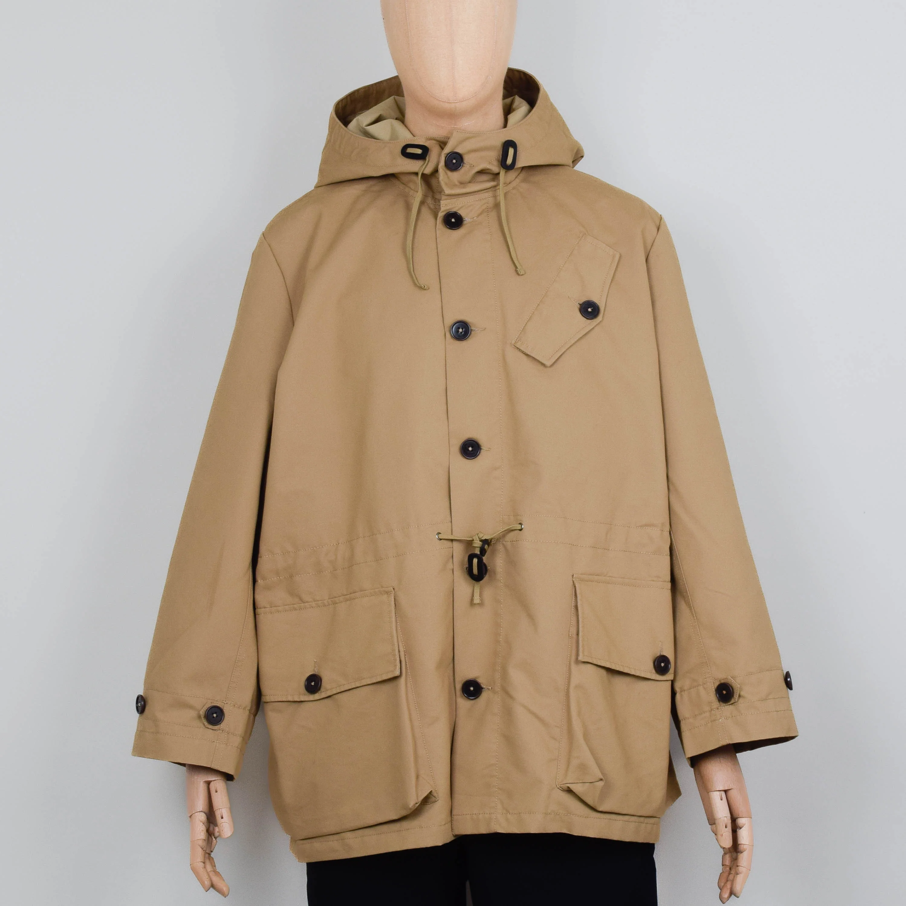 Universal Works Boston Parka Brushed Polytech - Sand