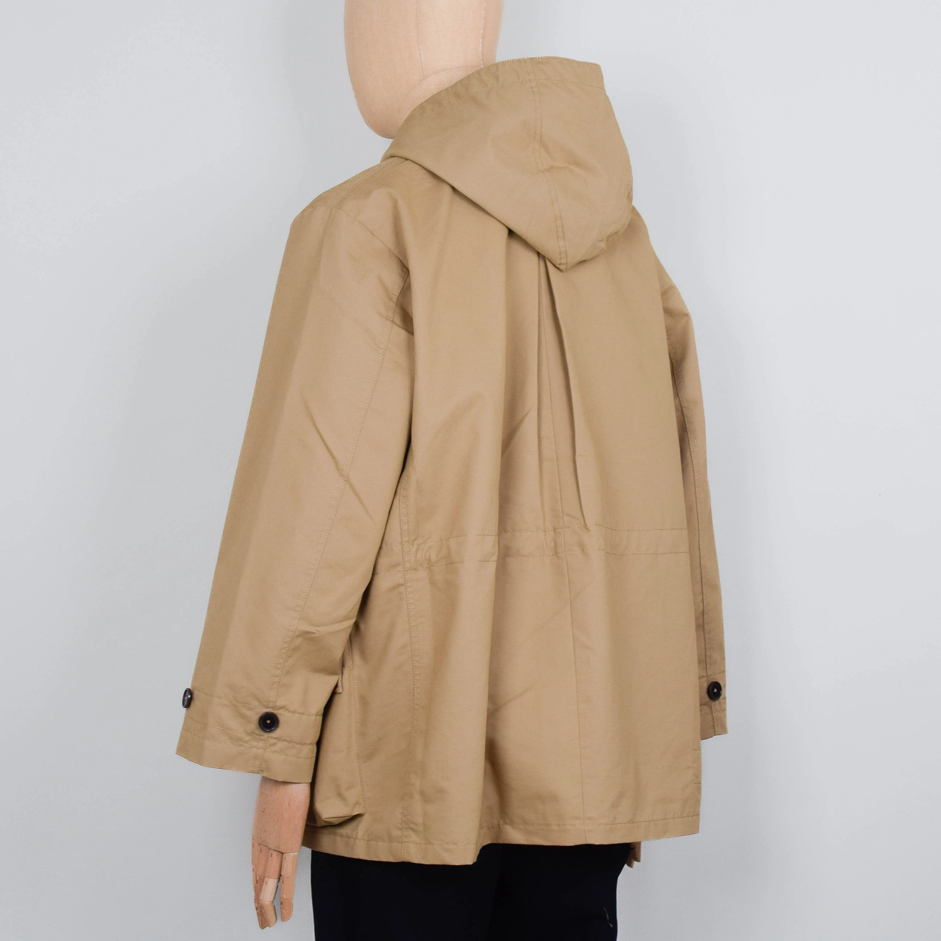 Universal Works Boston Parka Brushed Polytech - Sand - Image 3