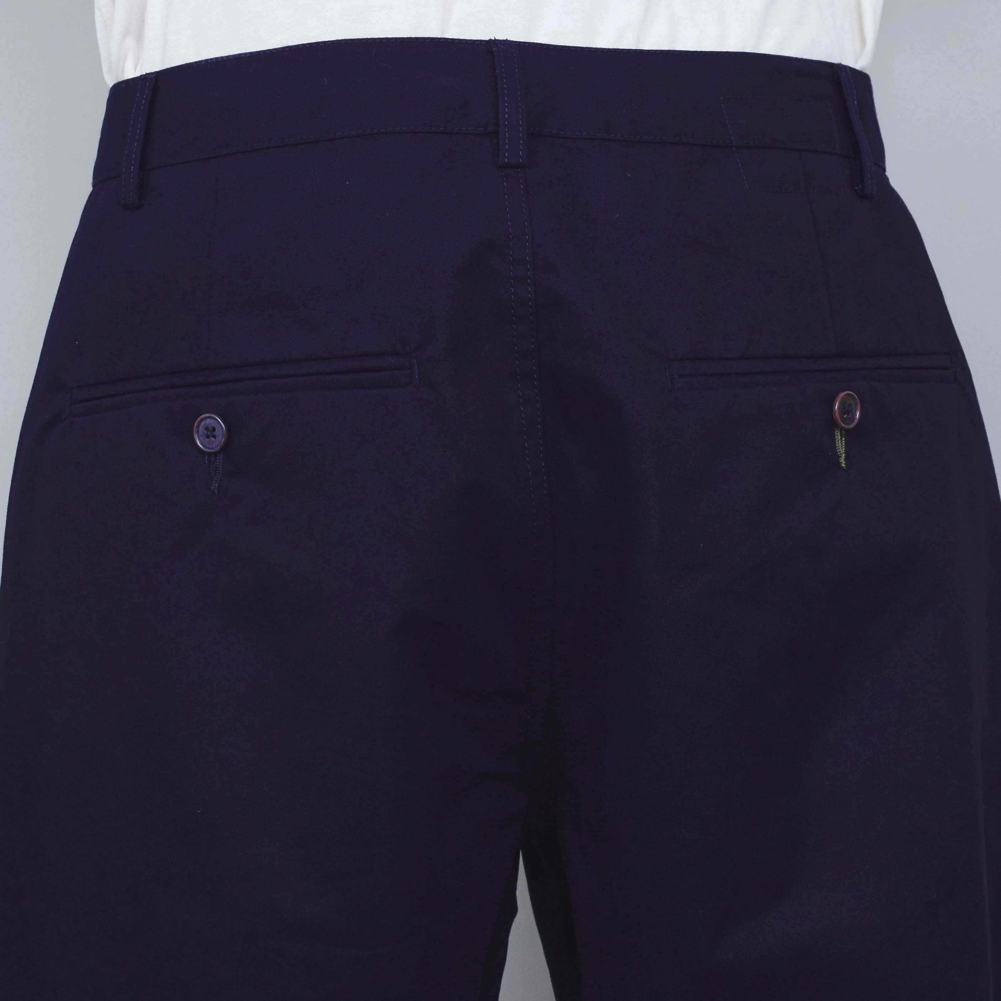Universal Works Brushed Polytech Military Chino - Navy - Image 3
