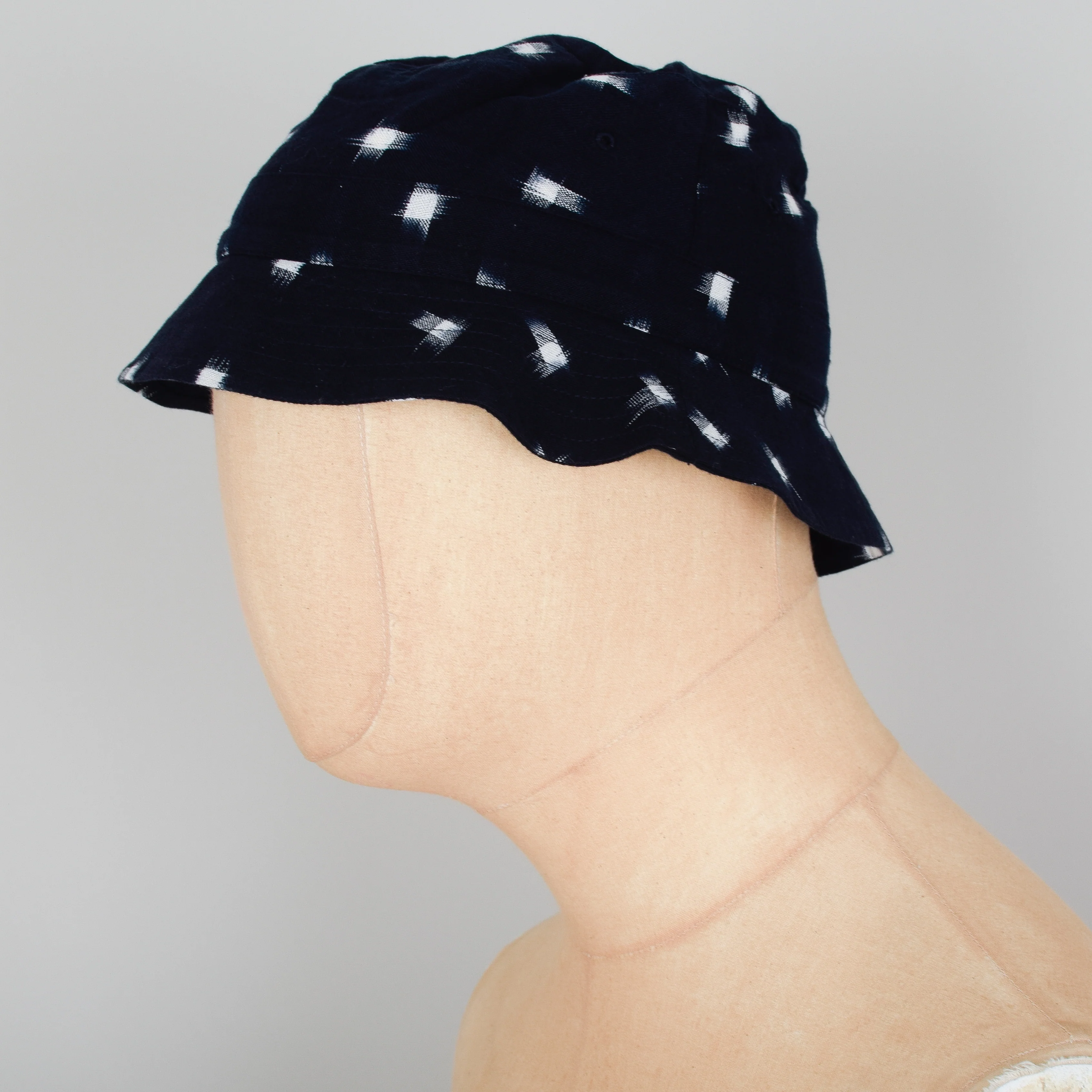 Universal Works Bucket Hat Ikat - Navy - Image 2