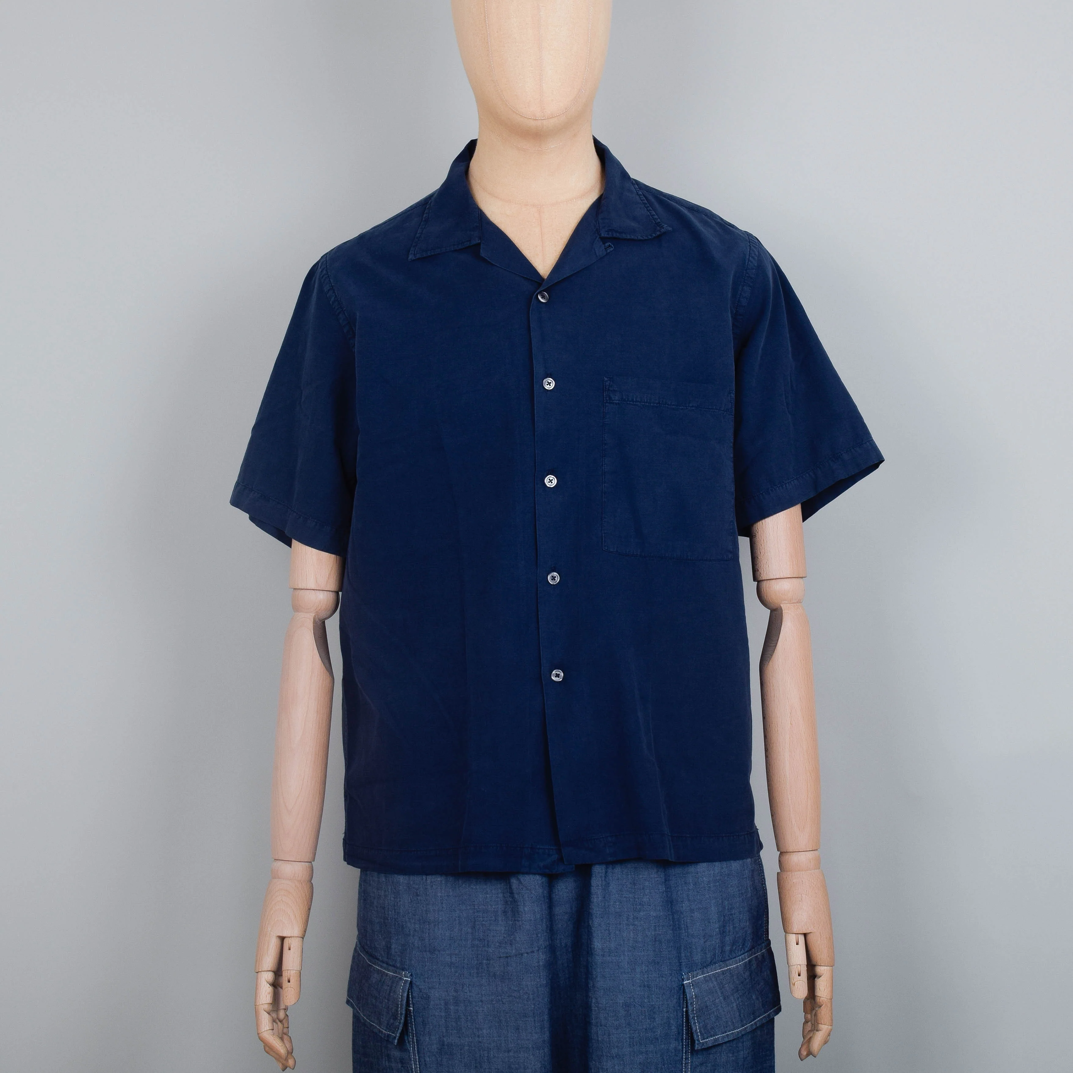 Universal Works Camp II Shirt - Navy