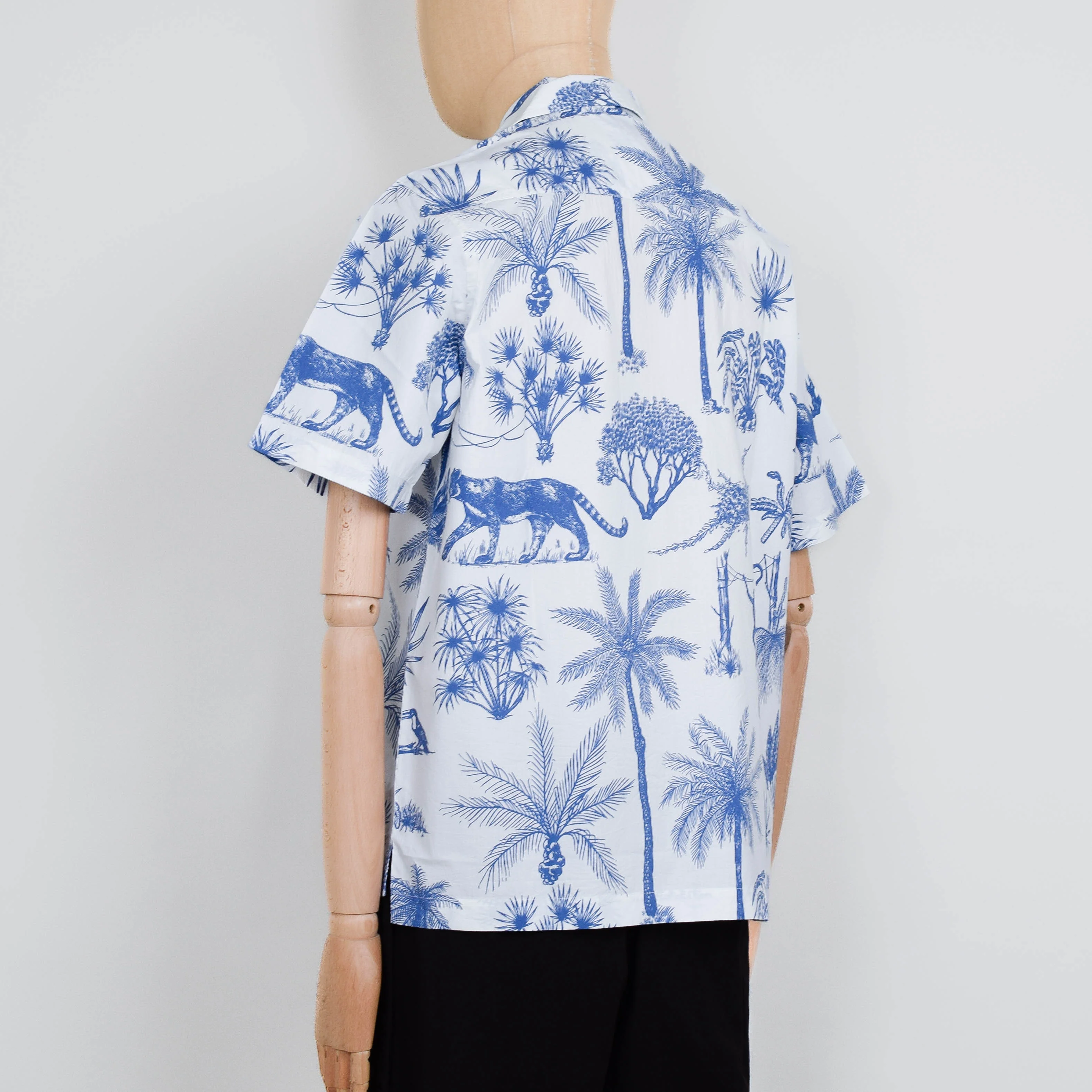 Universal Works Camp Shirt Jungle Toile Poplin - White - Image 3