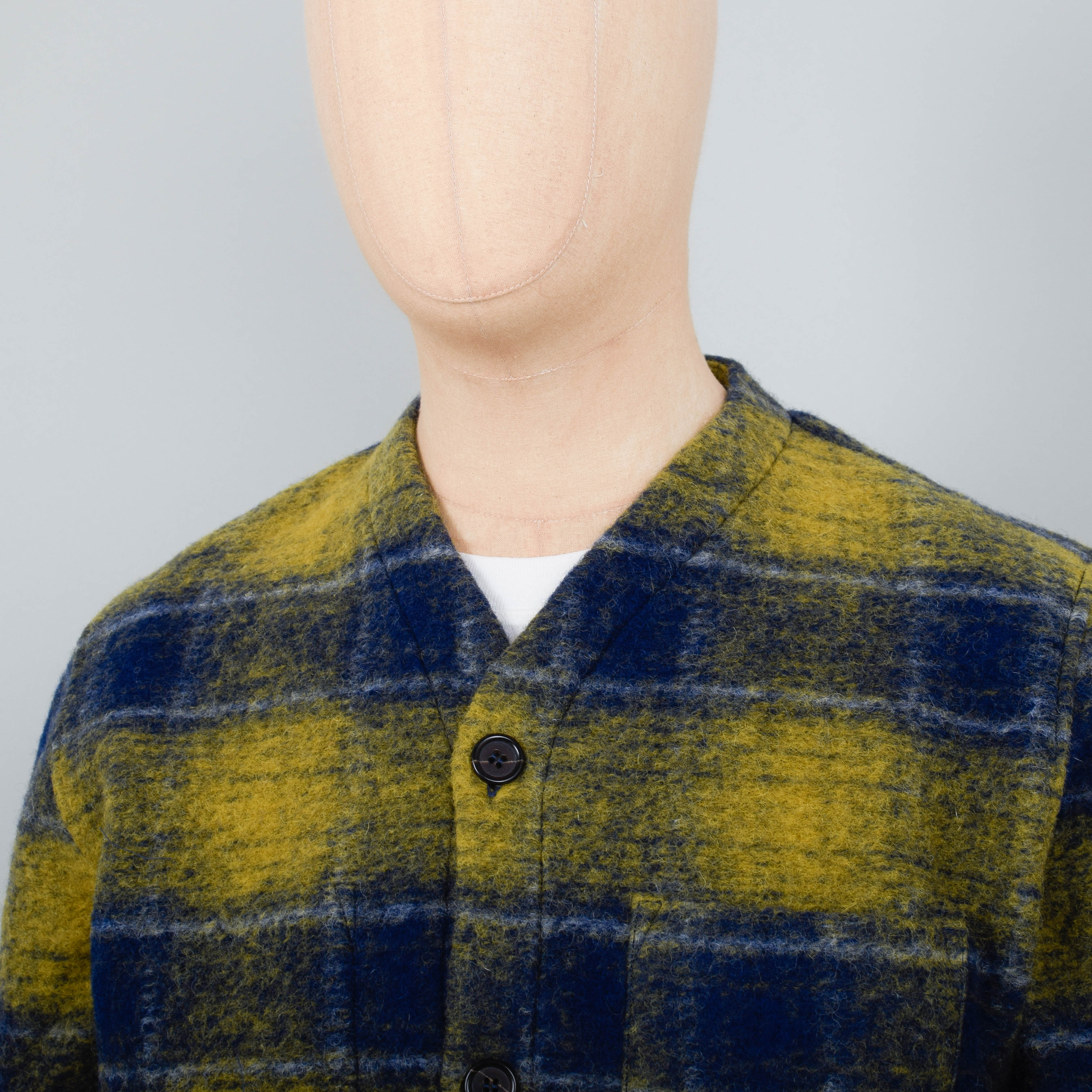 Universal Works Cardigan Austin Wool Fleece - Yellow - Image 2