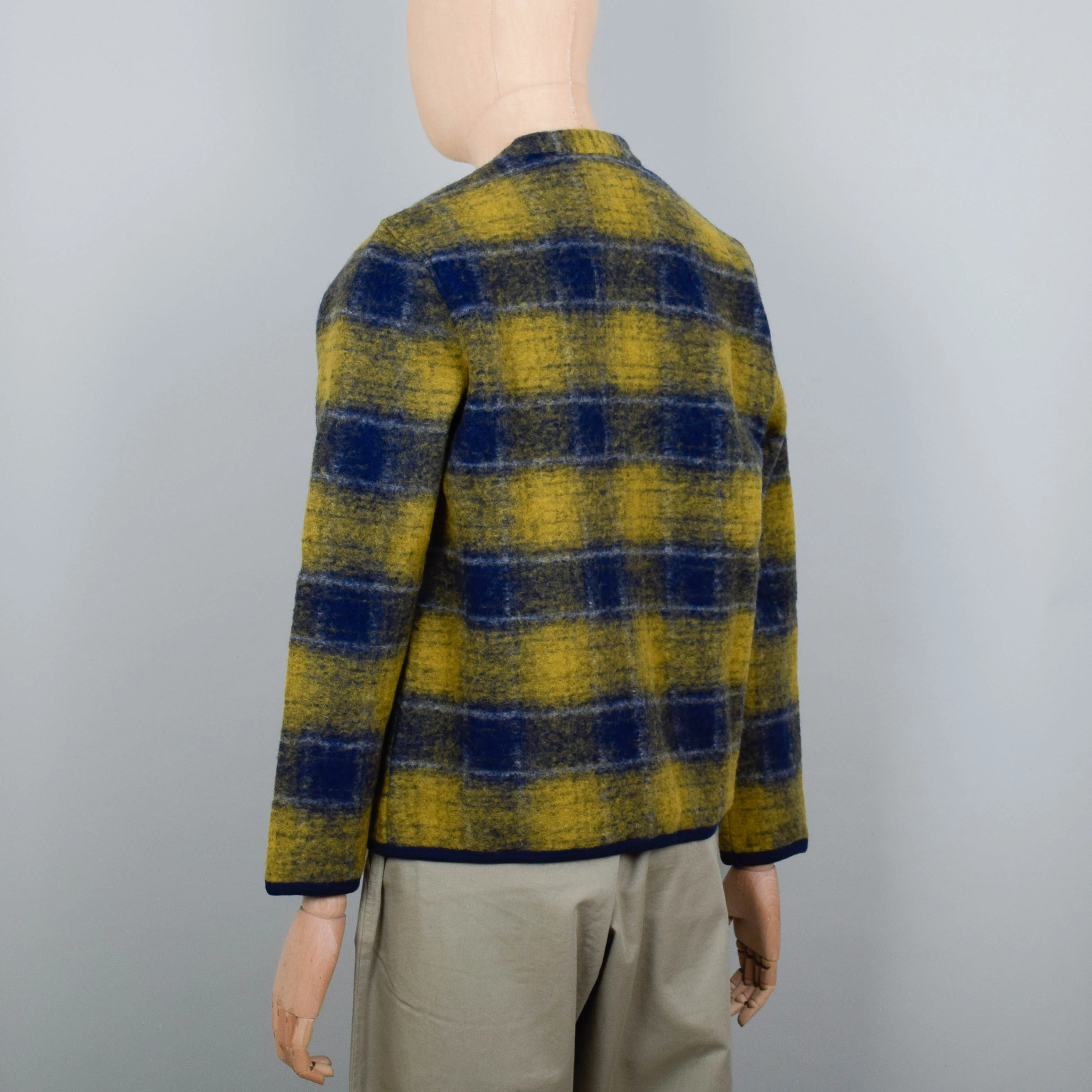 Universal Works Cardigan Austin Wool Fleece - Yellow - Image 3