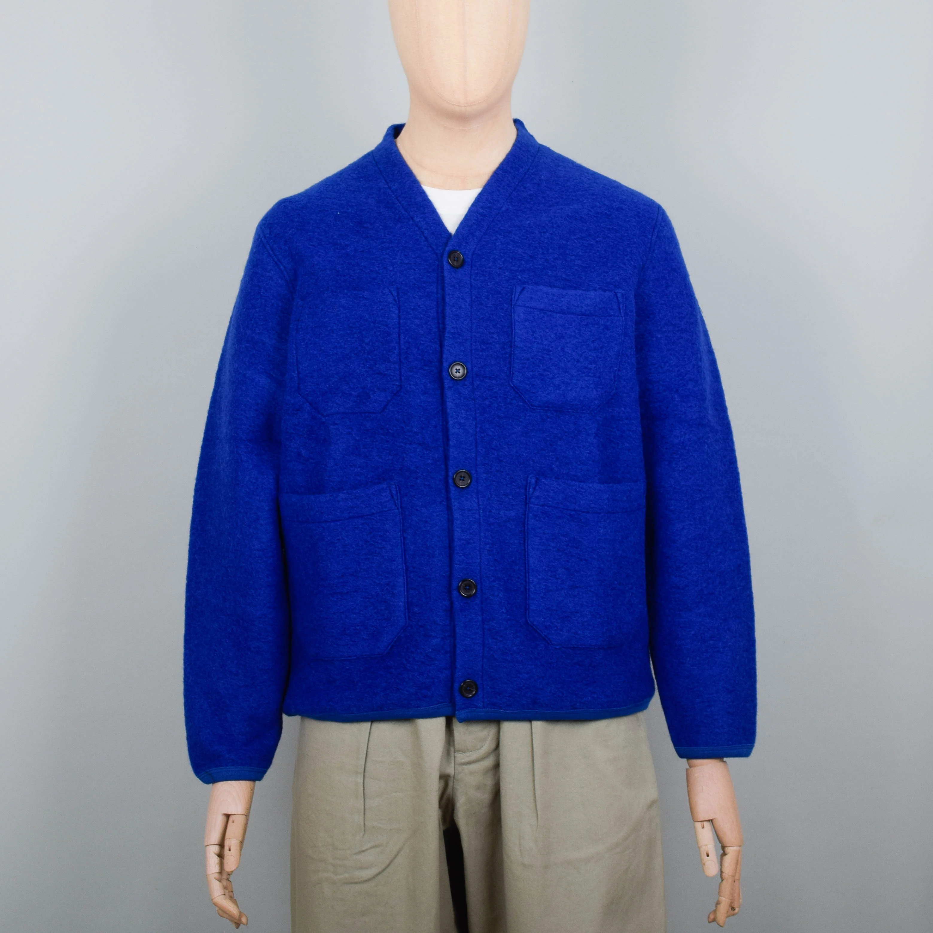 Universal Works Cardigan Wool Fleece - Blue