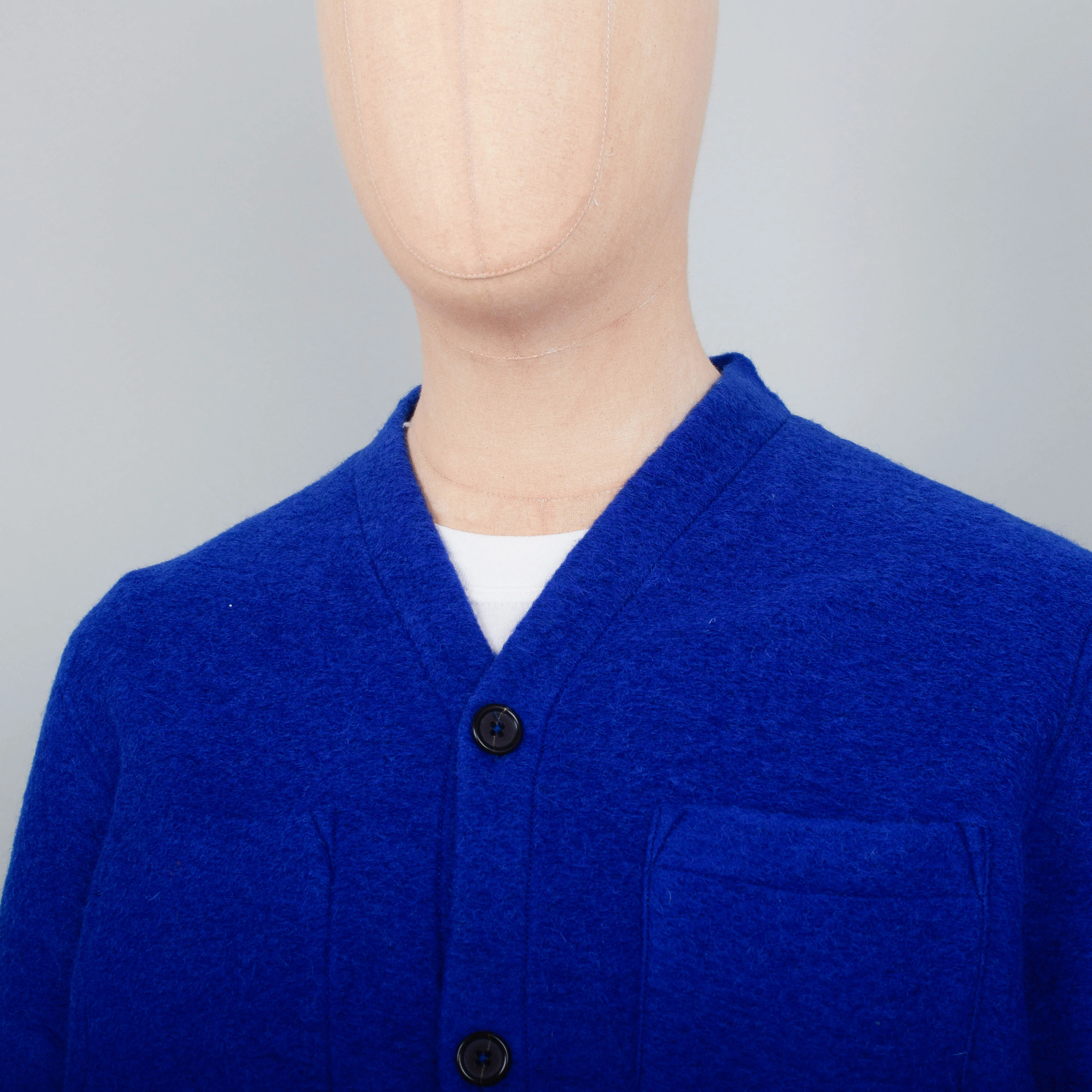 Universal Works Cardigan Wool Fleece - Blue - Image 2