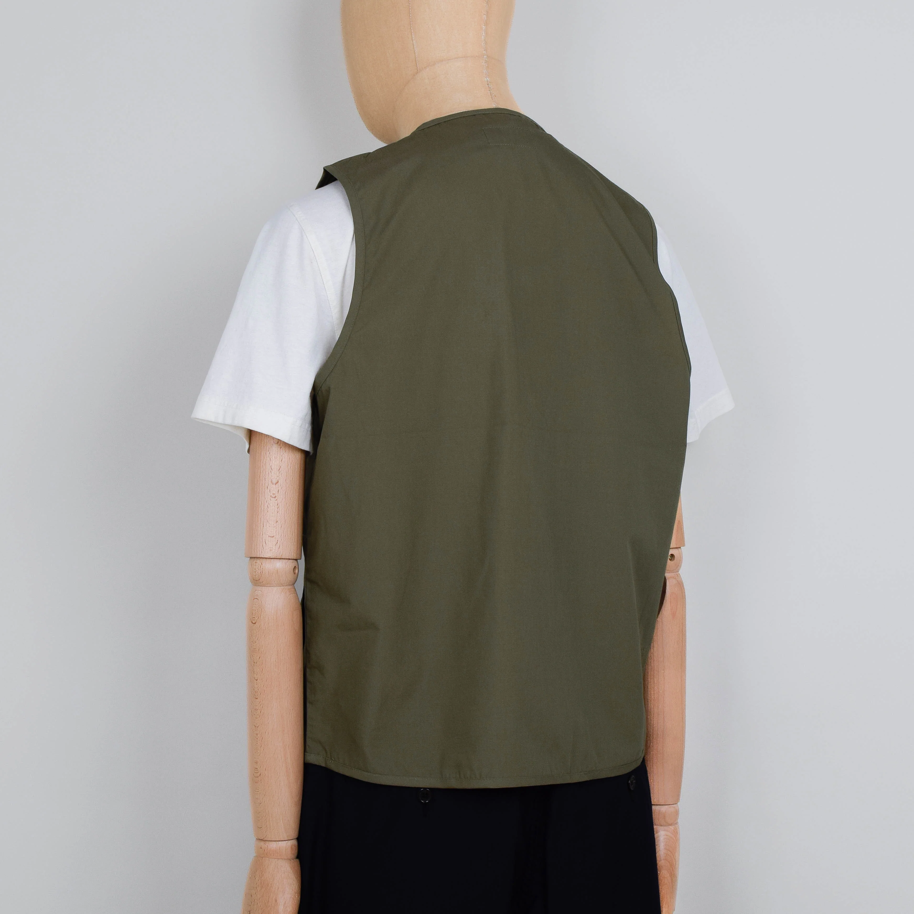 Universal Works City Waistcoat Recycled Polytech - Olive - Image 3