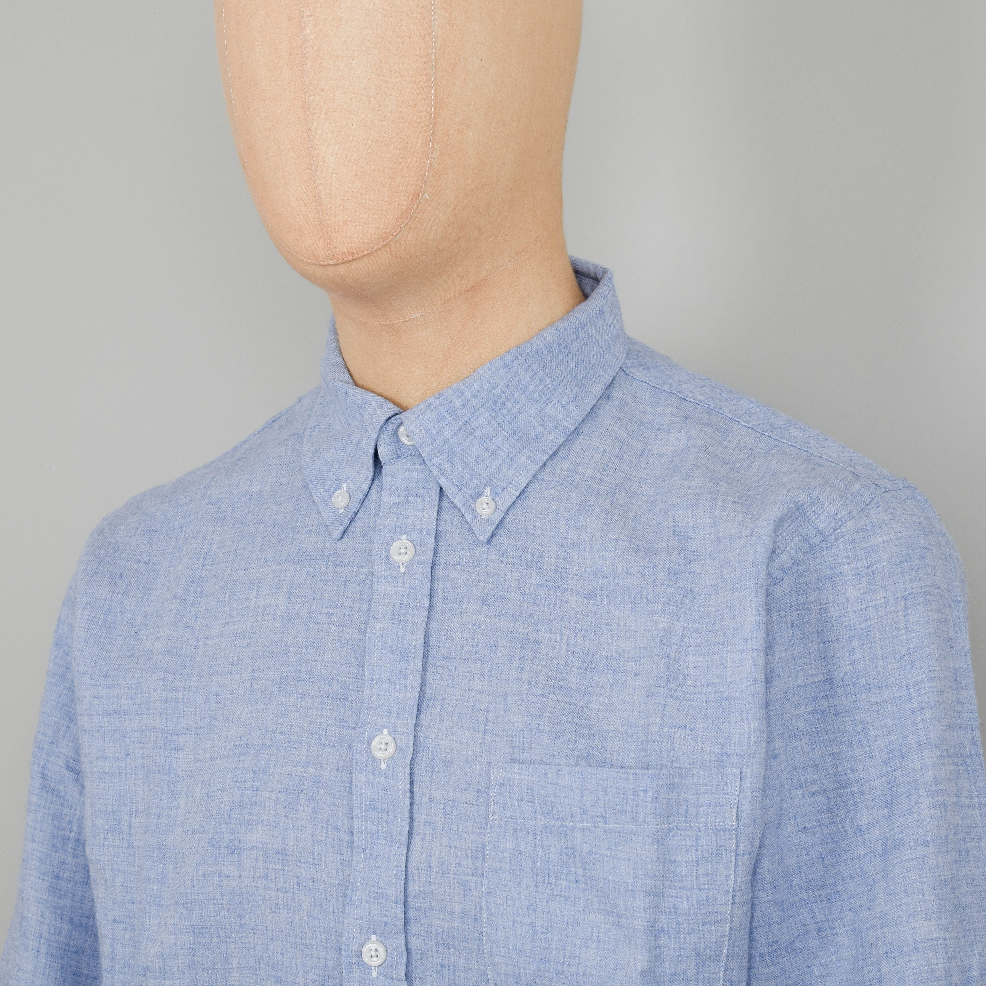 Universal Works Daybrook Wool Shirt - Blue - Image 2