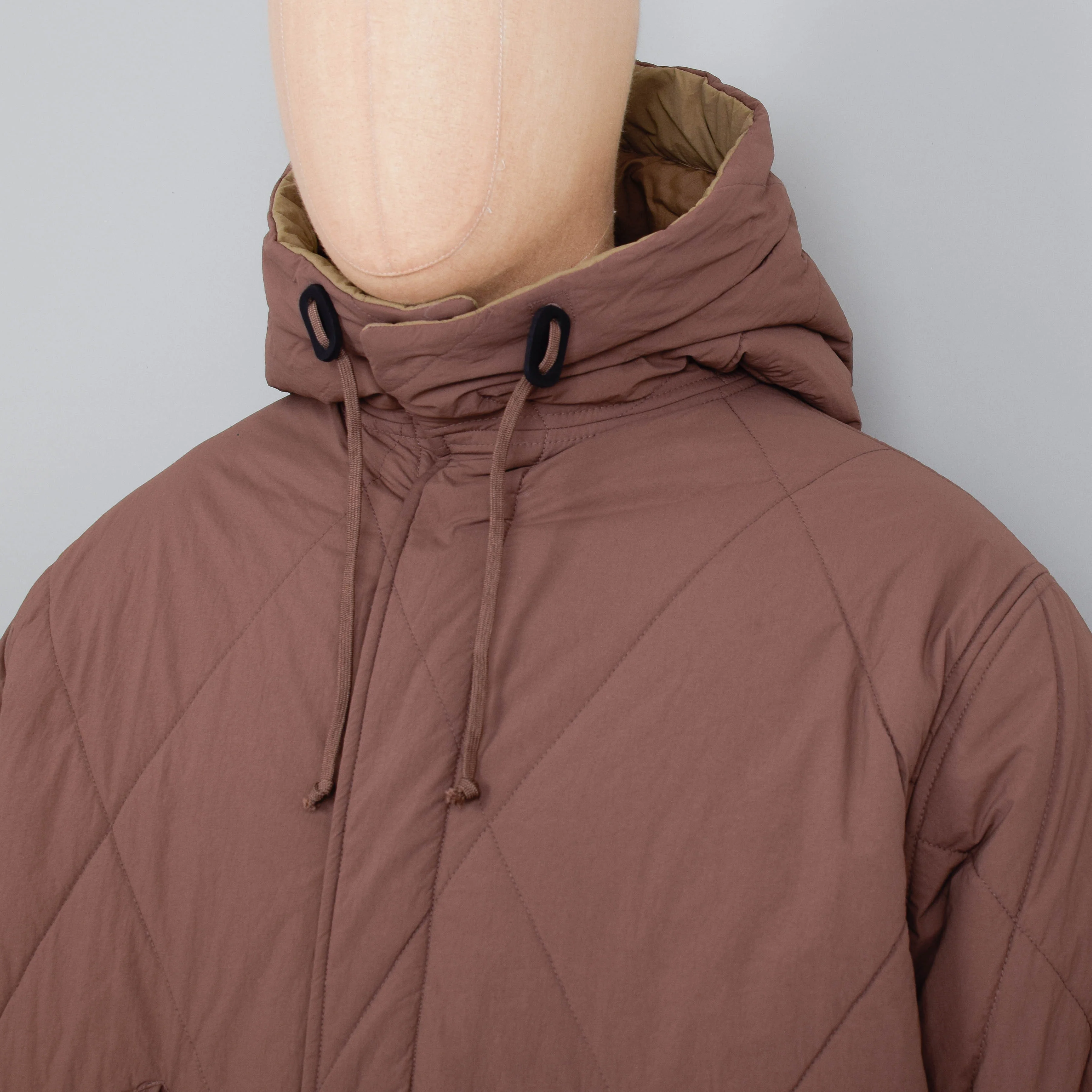 Universal Works Diamond Quilt Parka - Brown - Image 4