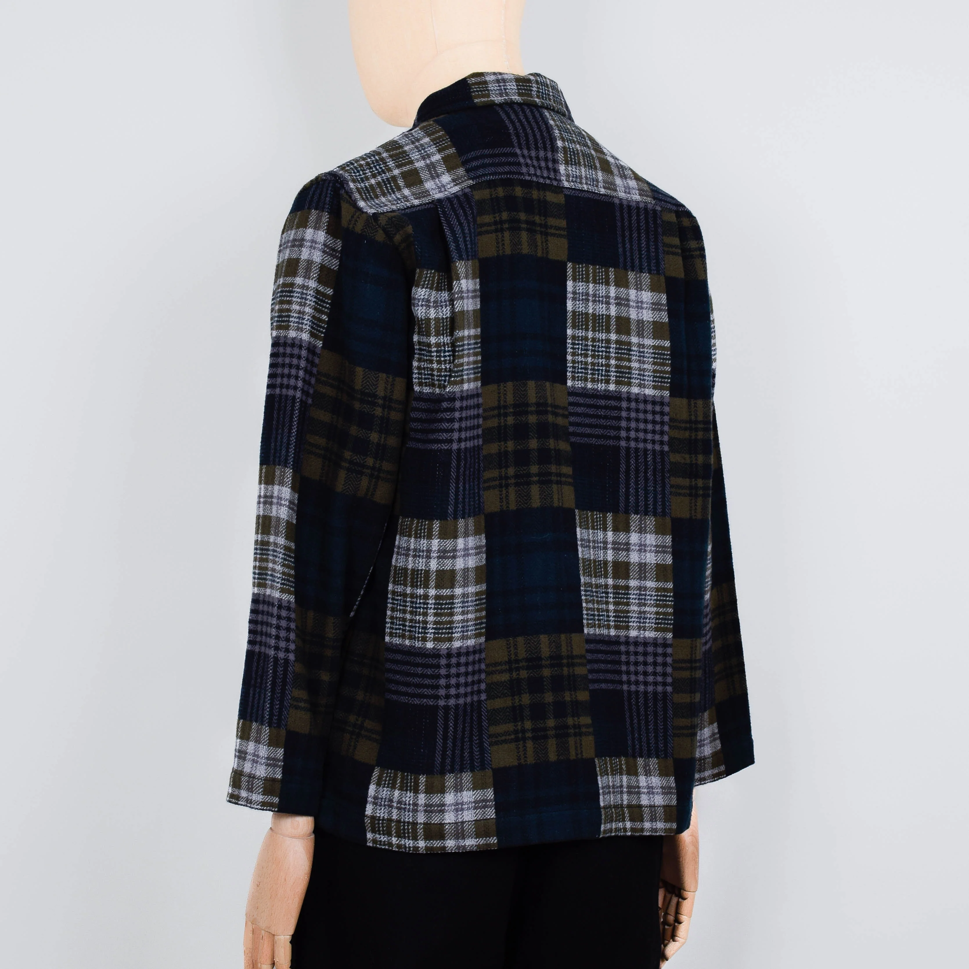 Universal Works Dockside Jacket Japanese Patchwork - Green - Image 3