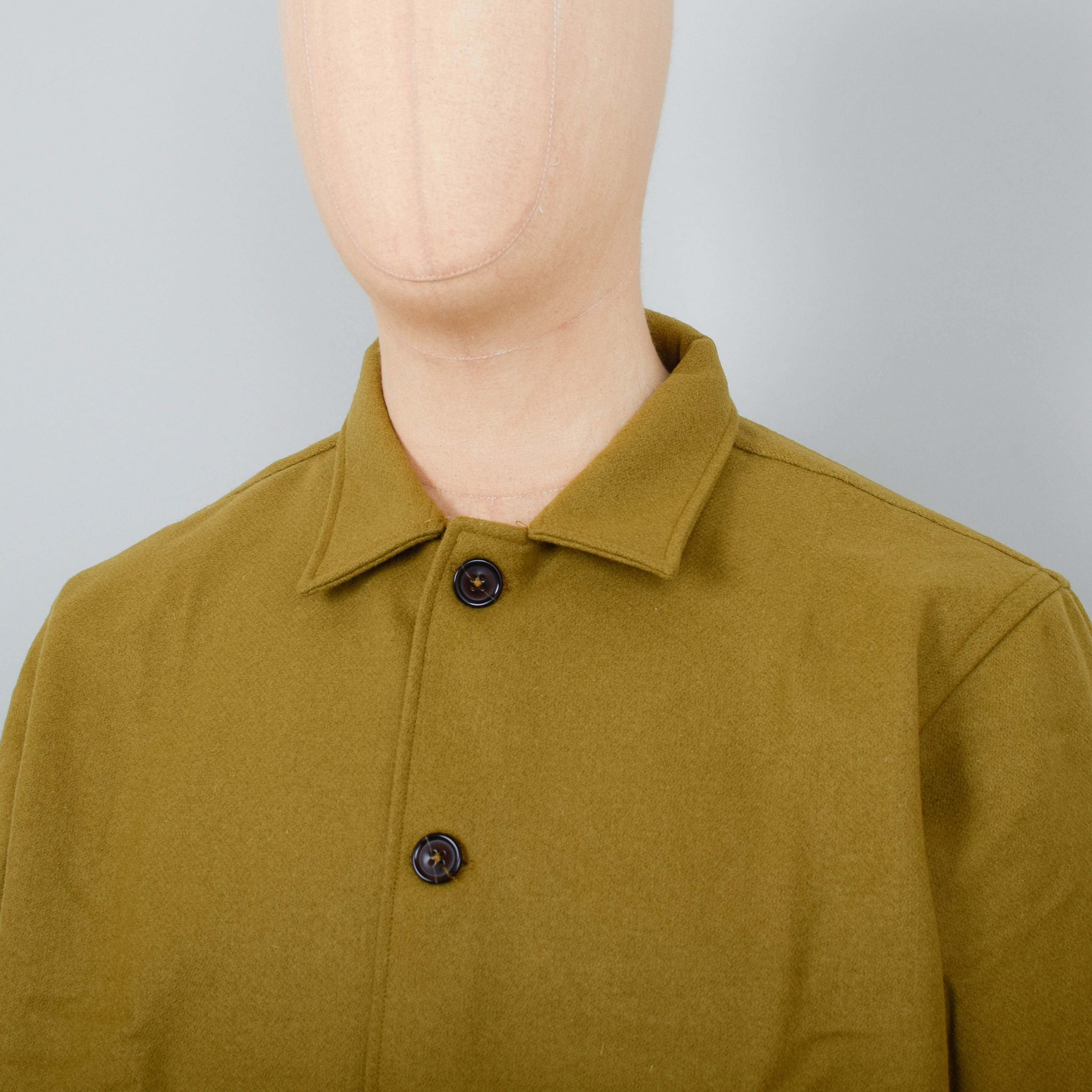 Universal Works Easy Overshirt Melton - Mustard - Image 2