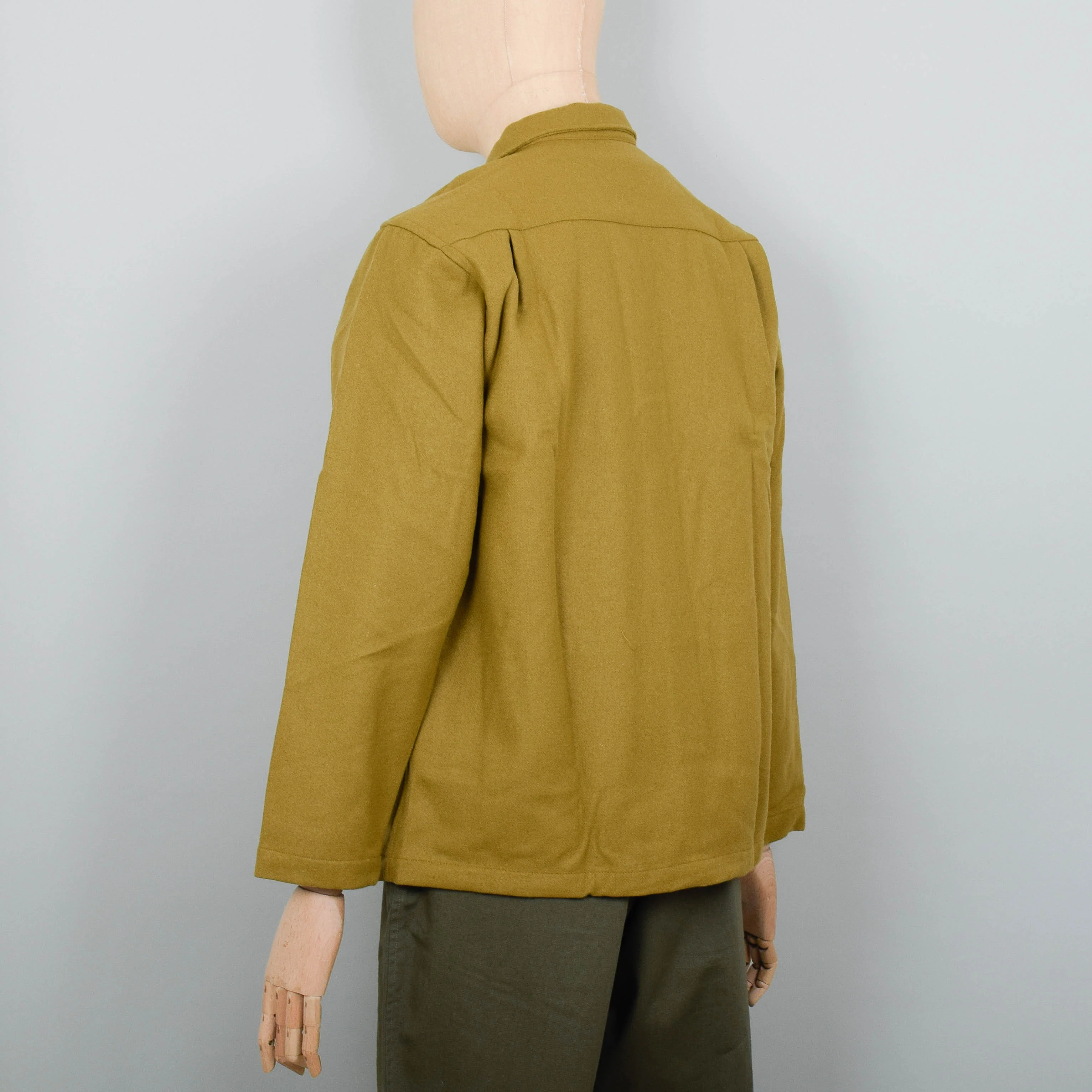 Universal Works Easy Overshirt Melton - Mustard - Image 3