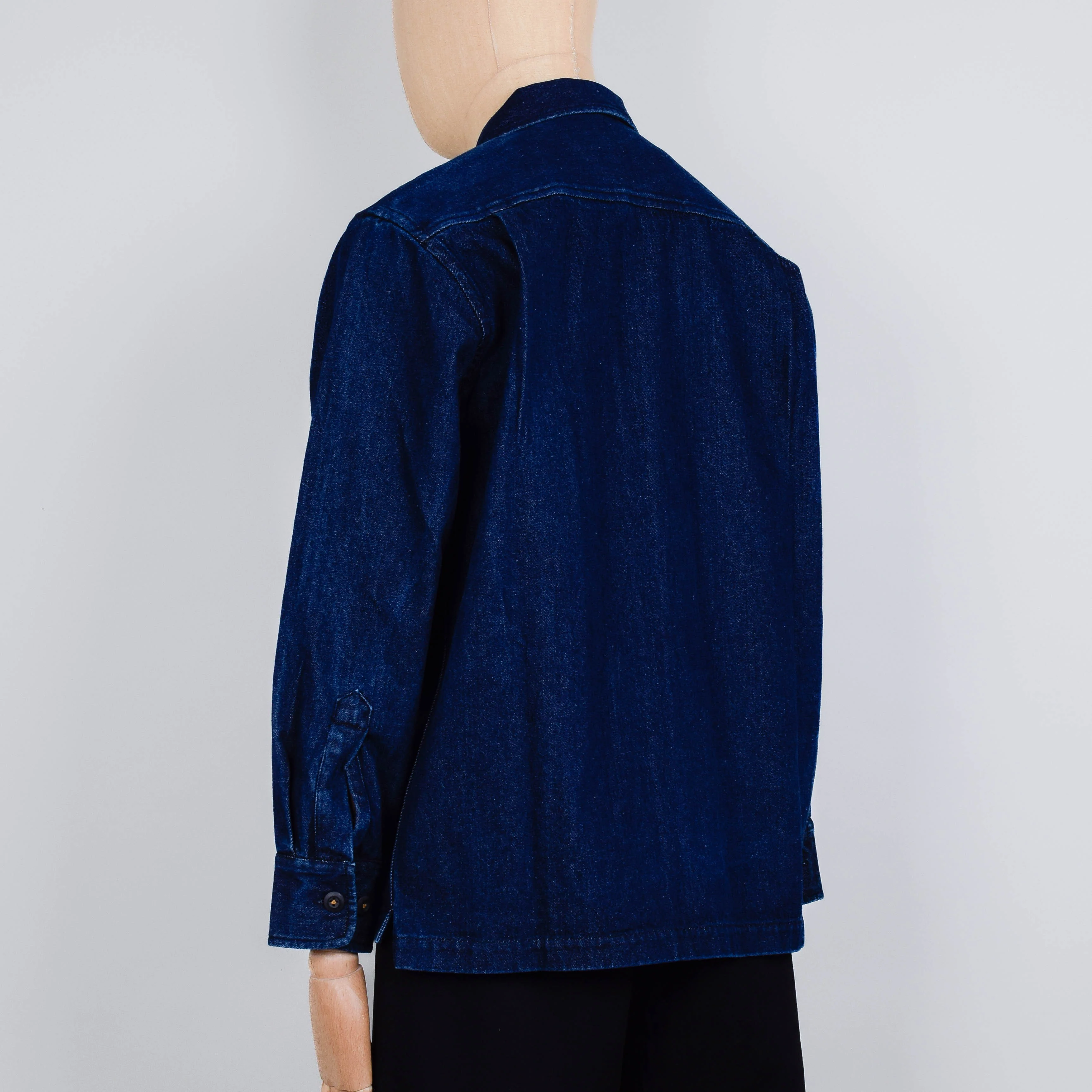 Universal Works Fatigue Shirt Work Denim - Indigo - Image 3