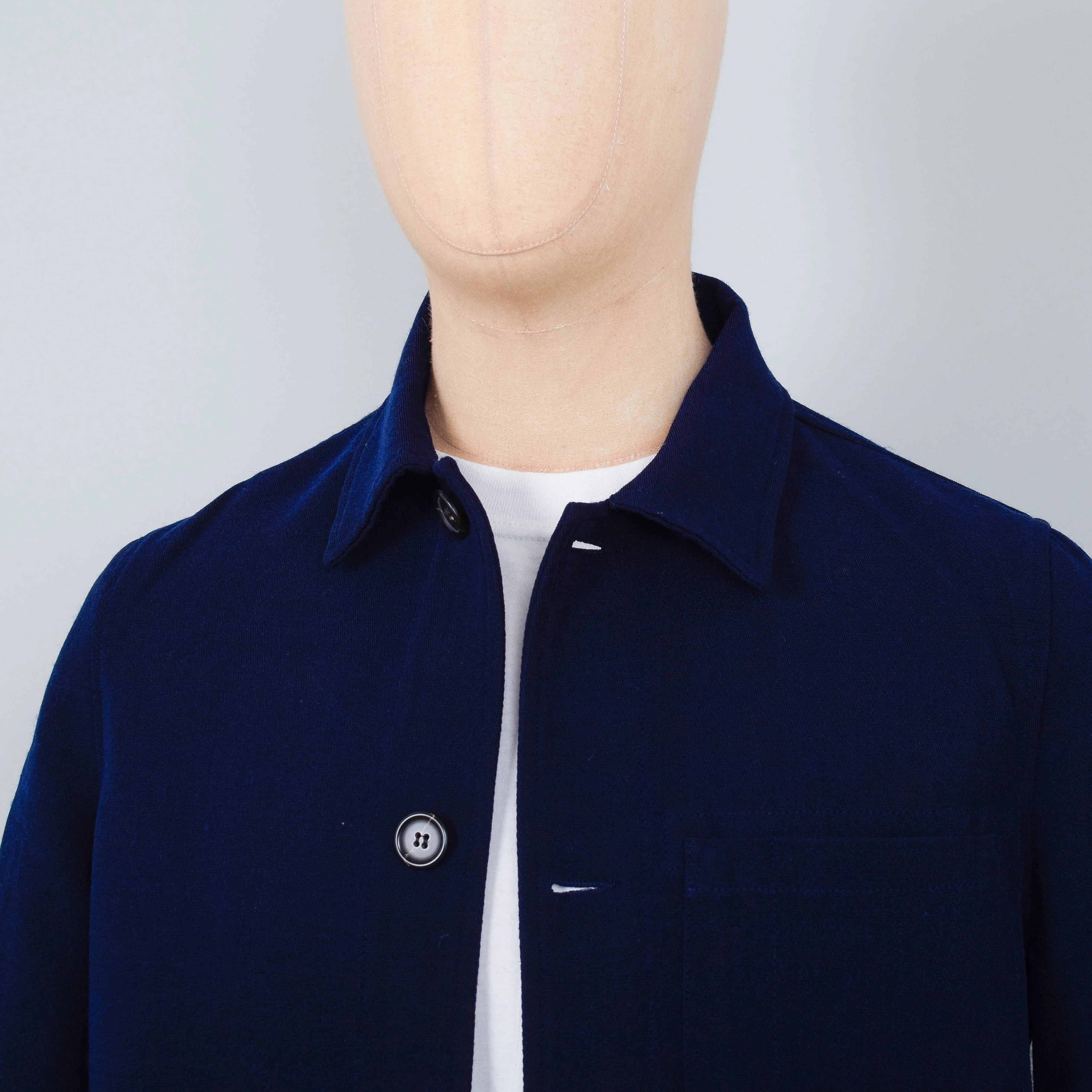 Universal Works Field Jacket Relive Weave - Navy - Image 2