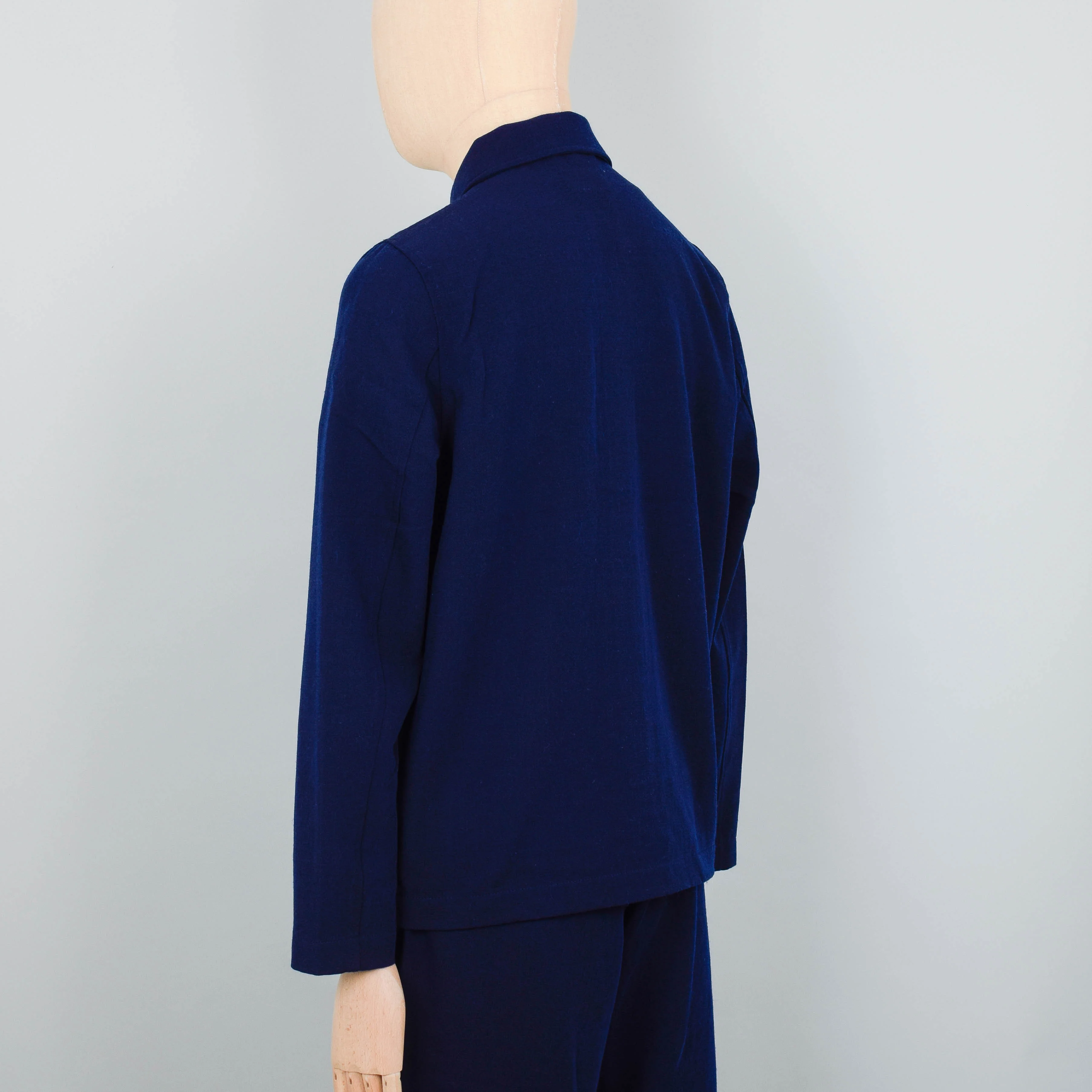 Universal Works Field Jacket Relive Weave - Navy - Image 4
