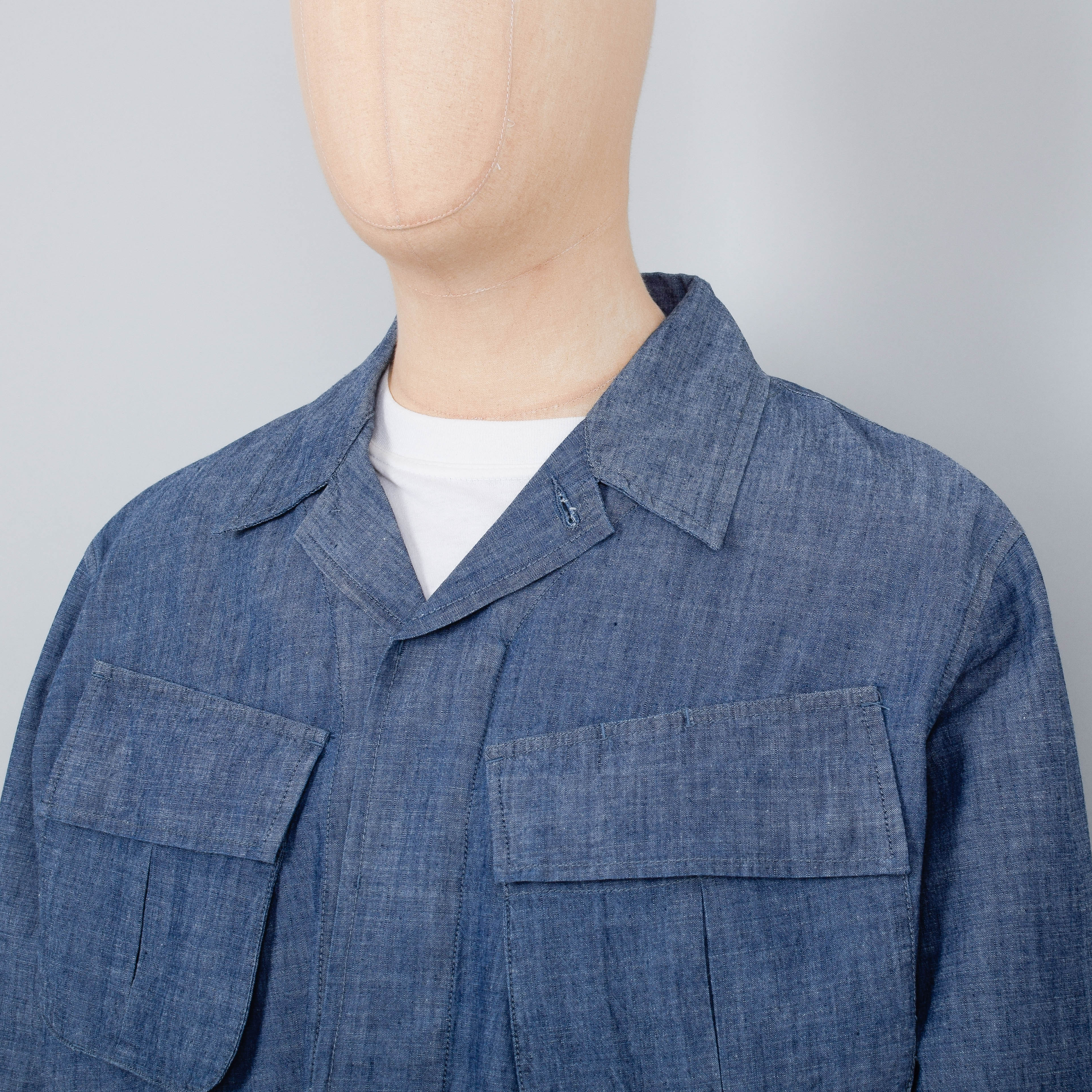 Universal Works Jungle Jacket Chambray - Indigo - Image 2
