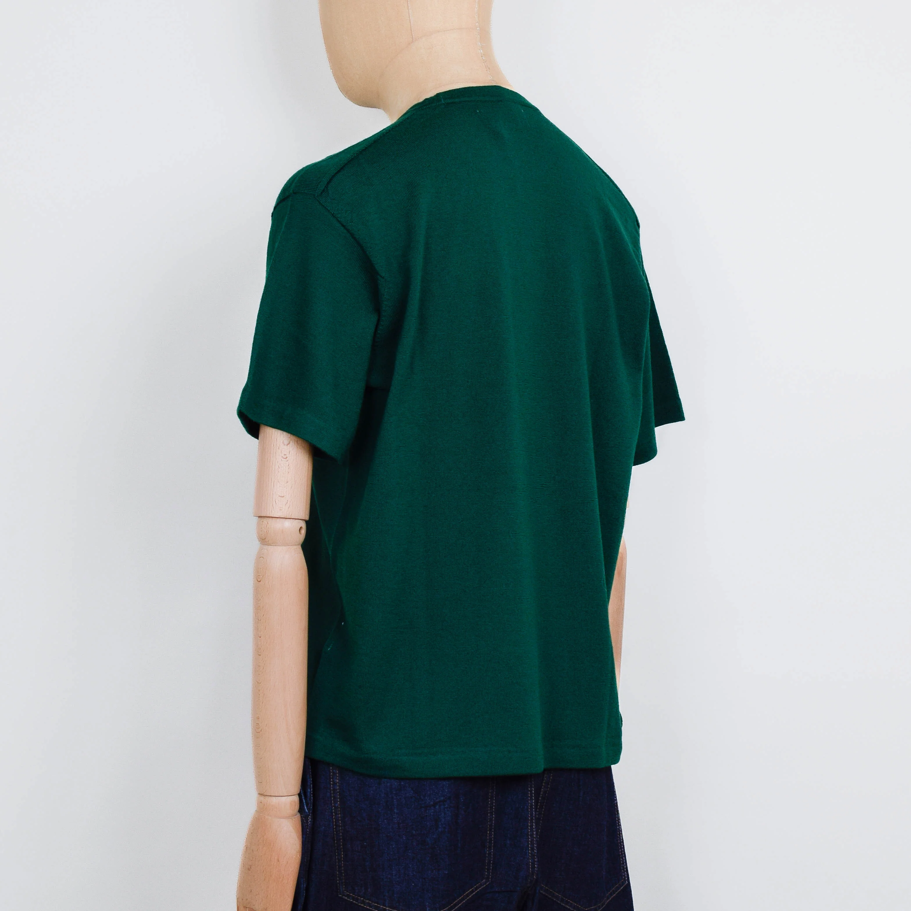 Universal Works Knit Tee Merino Fine Knit - Green - Image 3