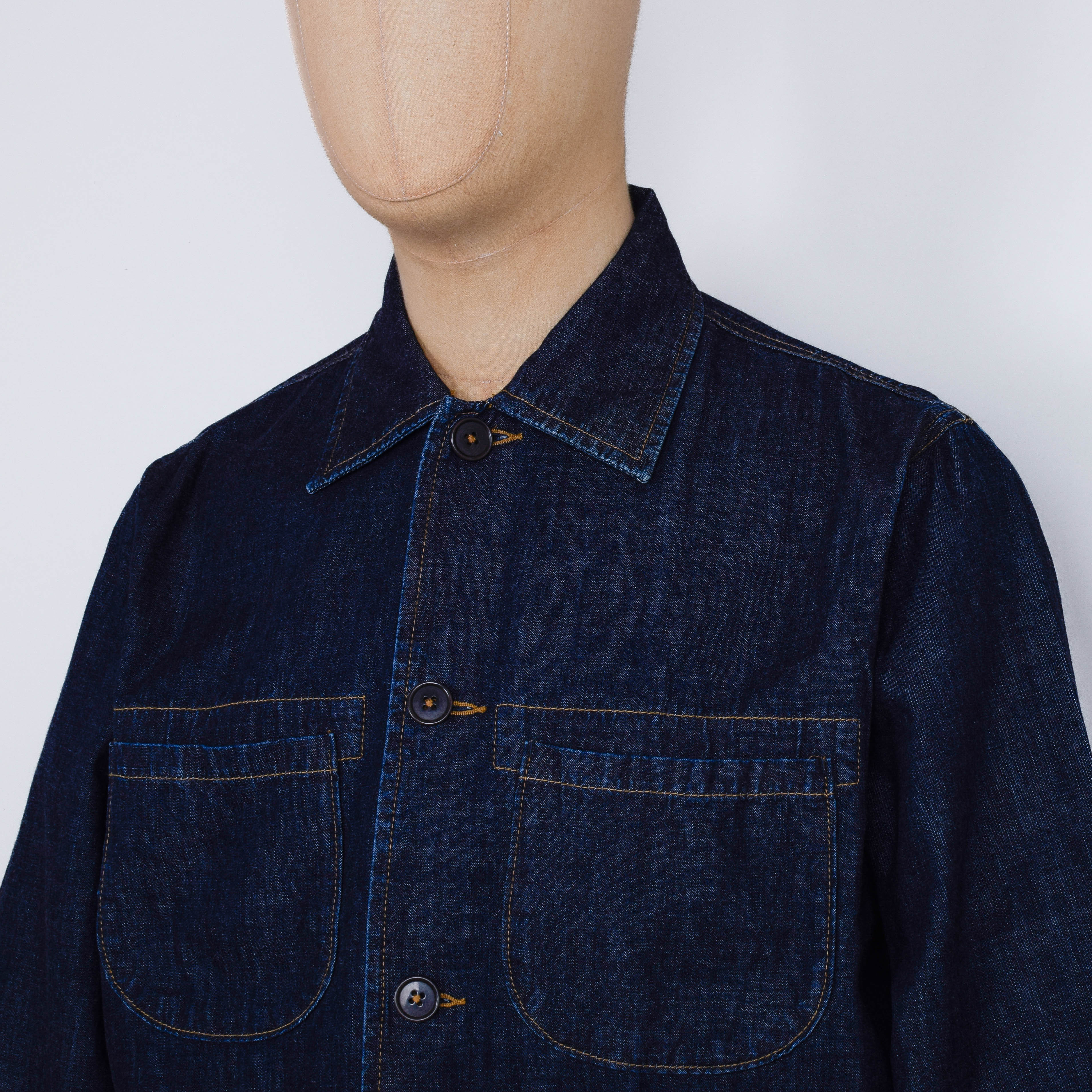 Universal Works Labour Jacket Kaihara Denim - Indigo - Image 2