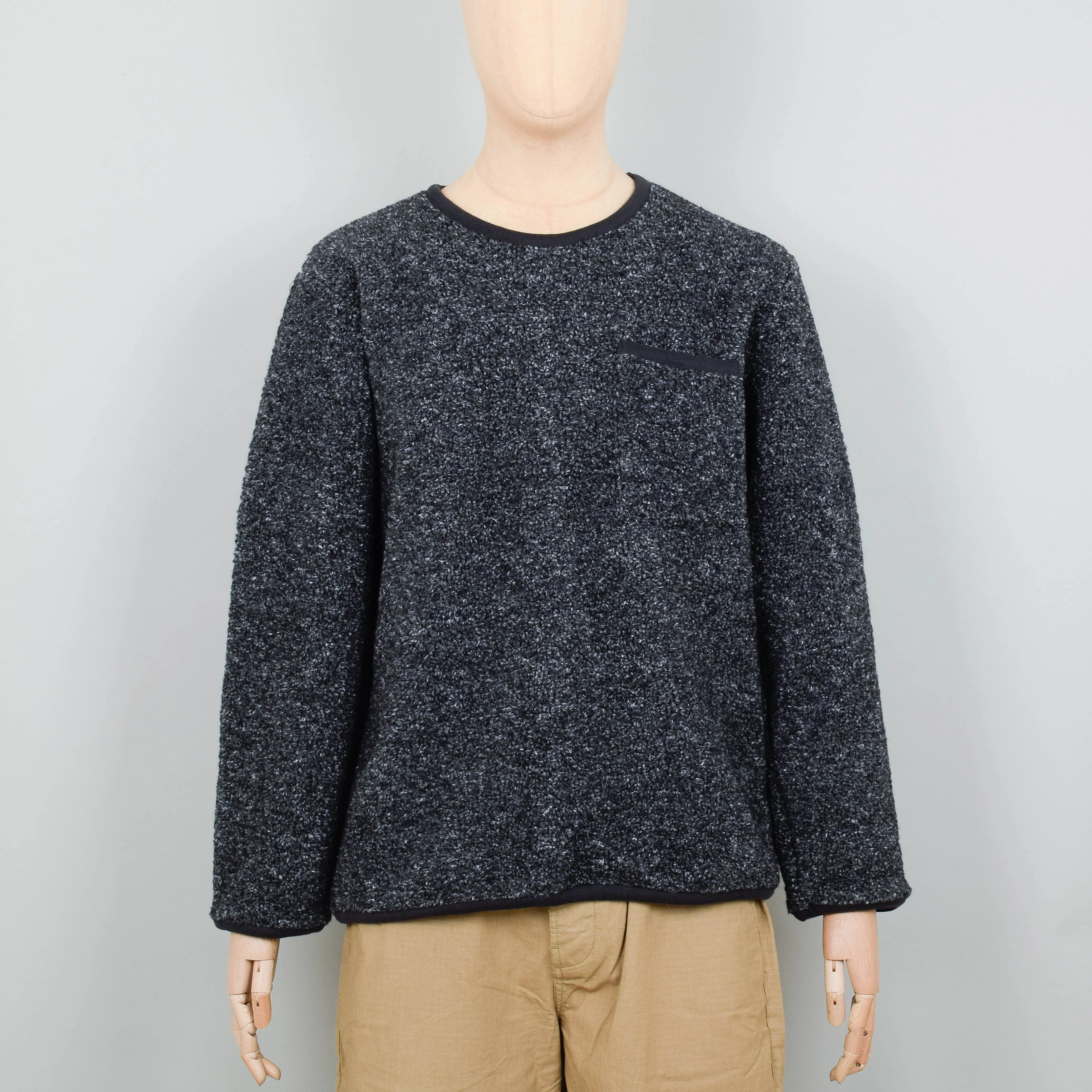 Universal Works Lancaster Crew Shakespeare Fleece - Charcoal