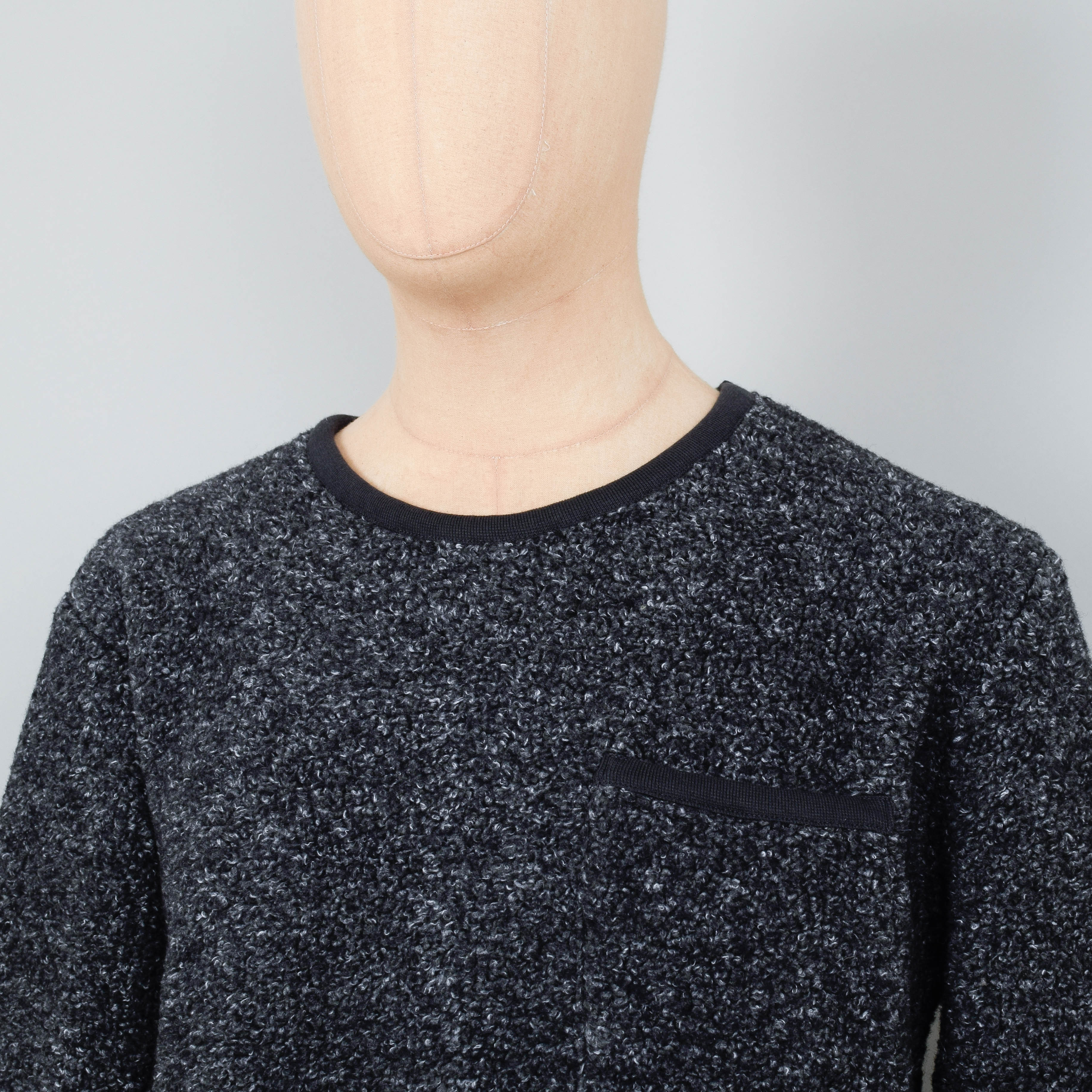Universal Works Lancaster Crew Shakespeare Fleece - Charcoal - Image 2