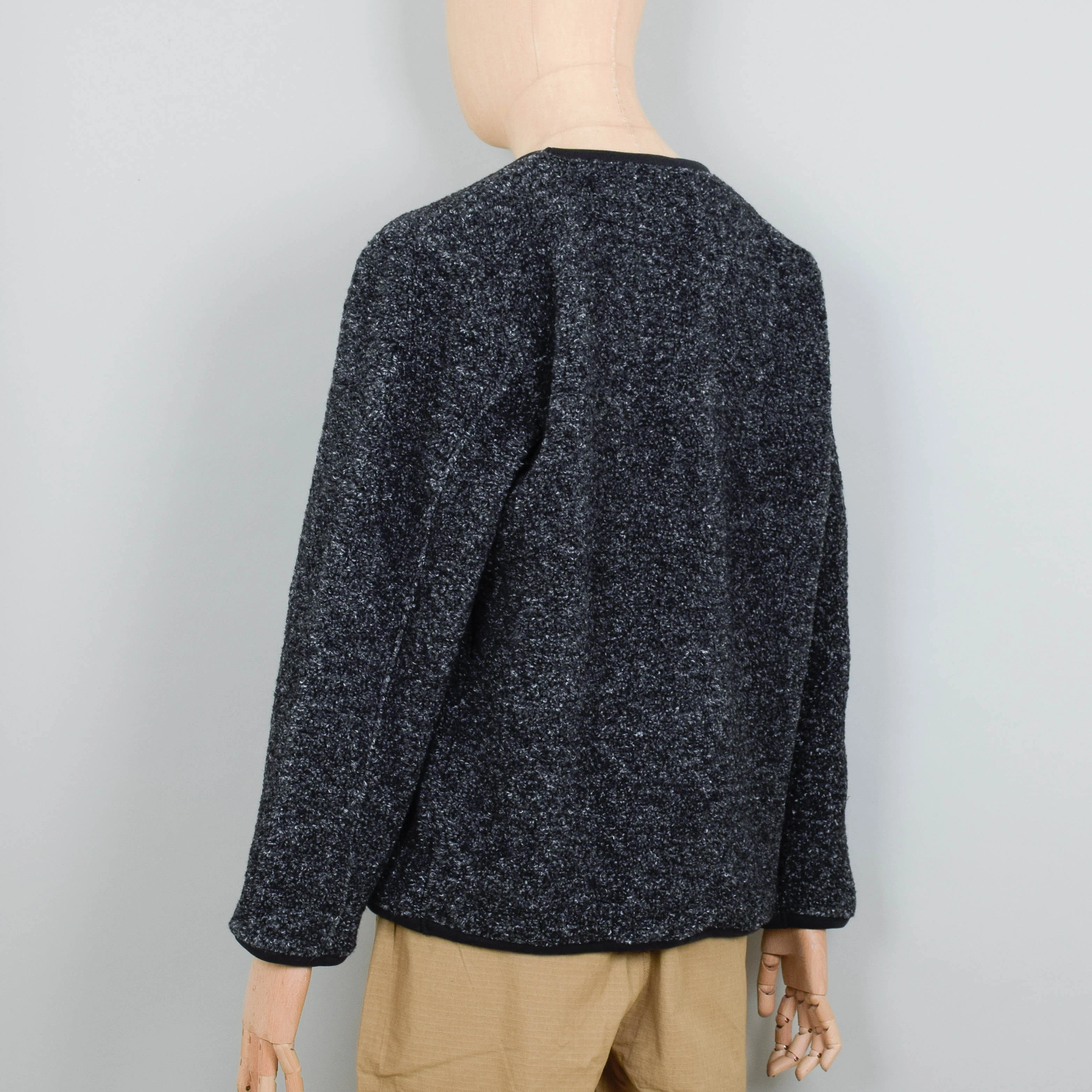 Universal Works Lancaster Crew Shakespeare Fleece - Charcoal - Image 3