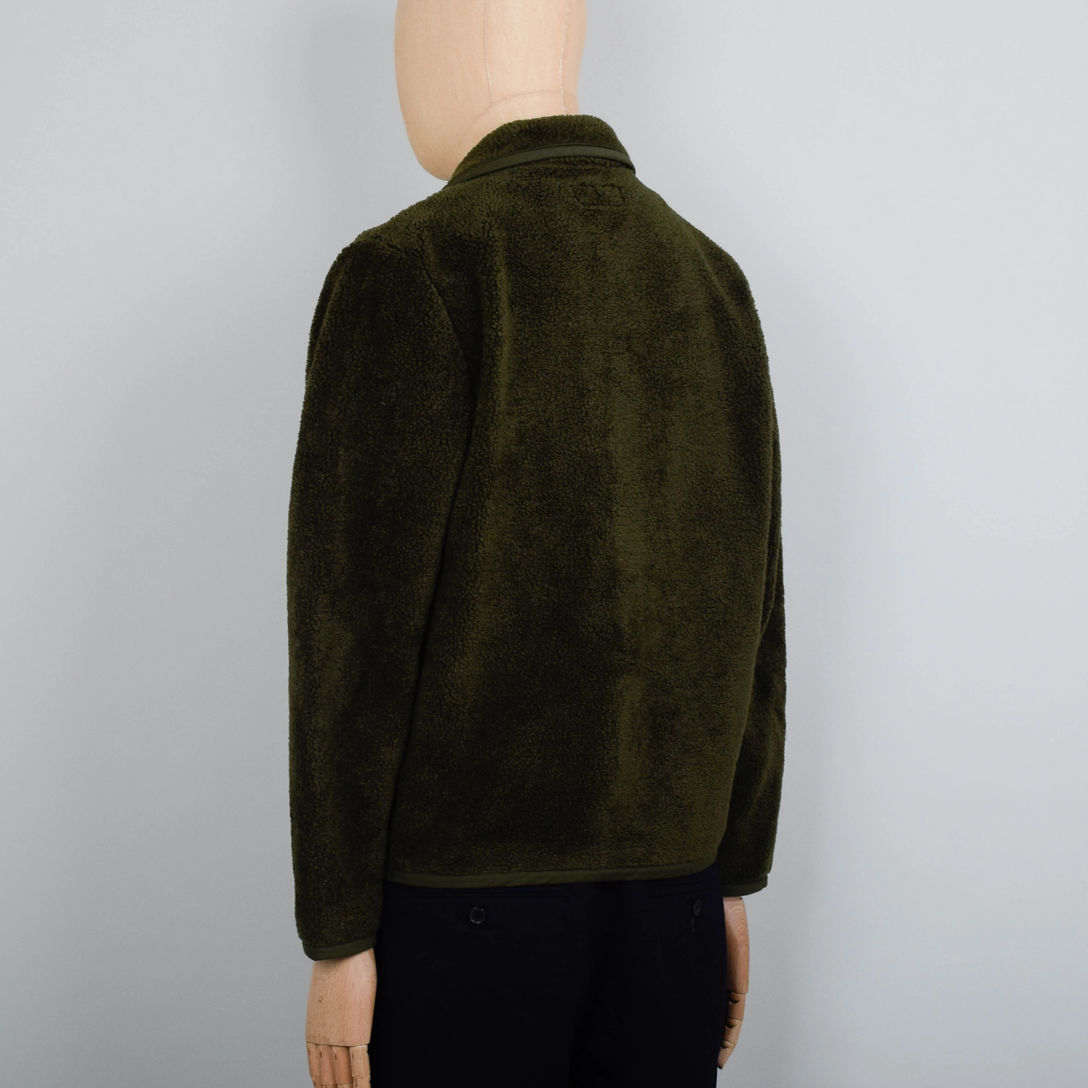 Universal Works Lancaster Jacket Mountain Fleece - Olive - Image 3