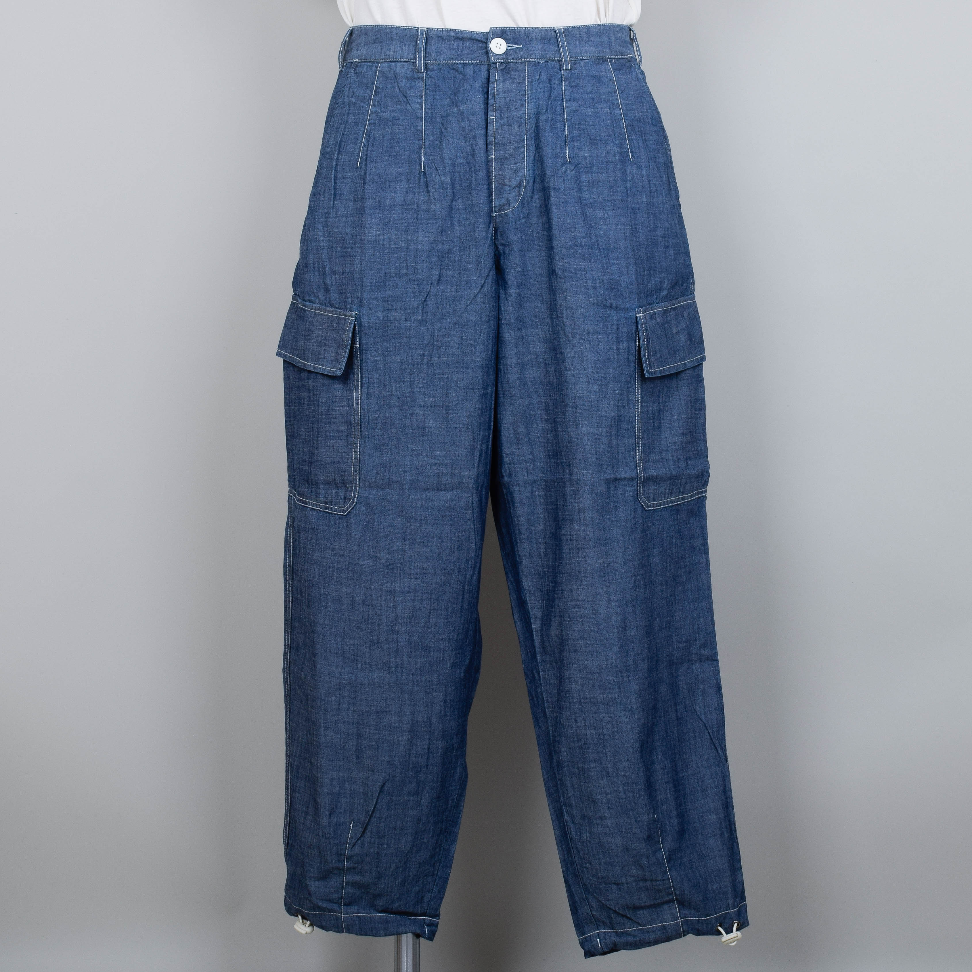Universal Works Loose Cargo Pant Chambray - Indigo