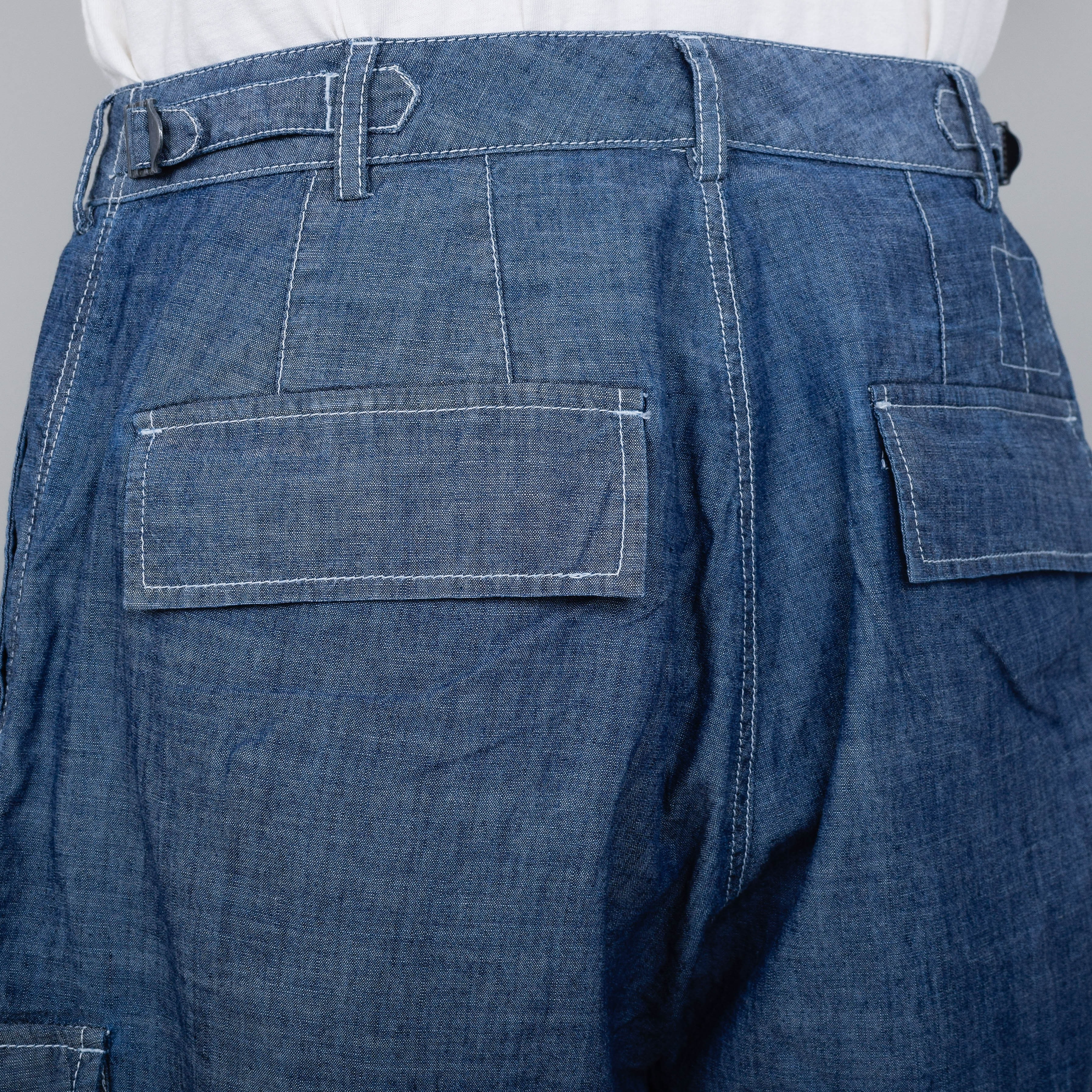 Universal Works Loose Cargo Pant Chambray - Indigo - Image 3