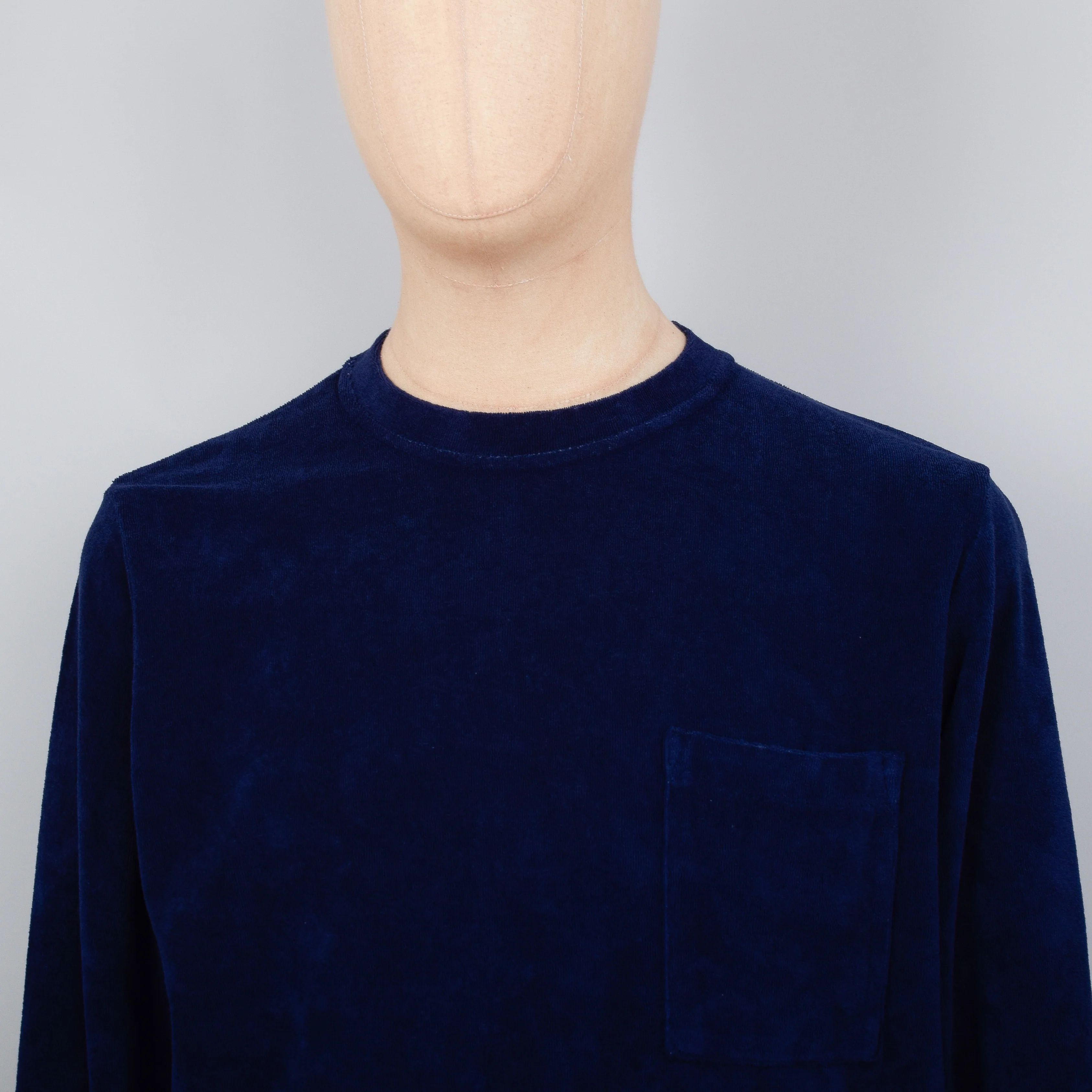 Universal Works Loose Pullover Terry Fleece - Ink Blue - Image 2