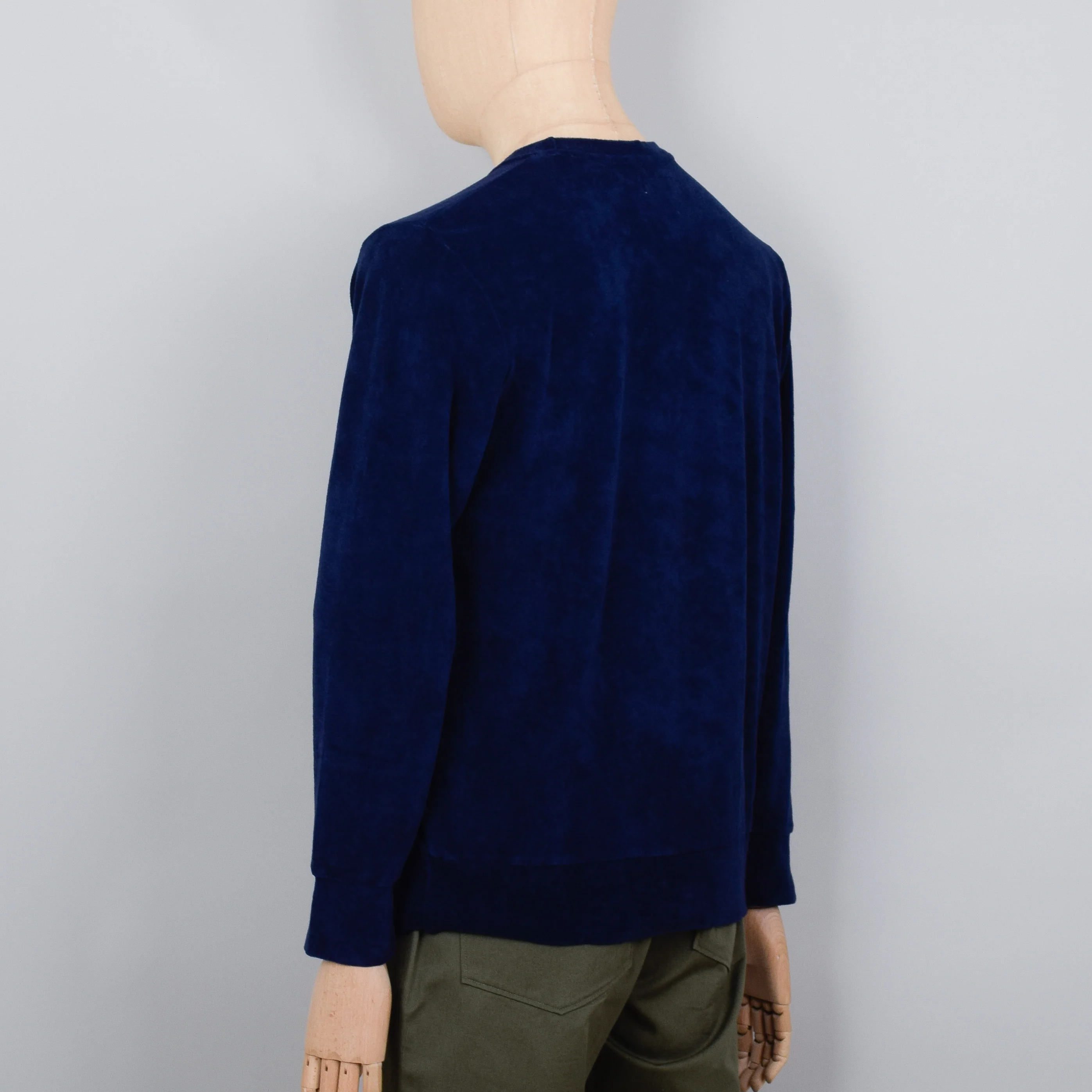 Universal Works Loose Pullover Terry Fleece - Ink Blue - Image 3