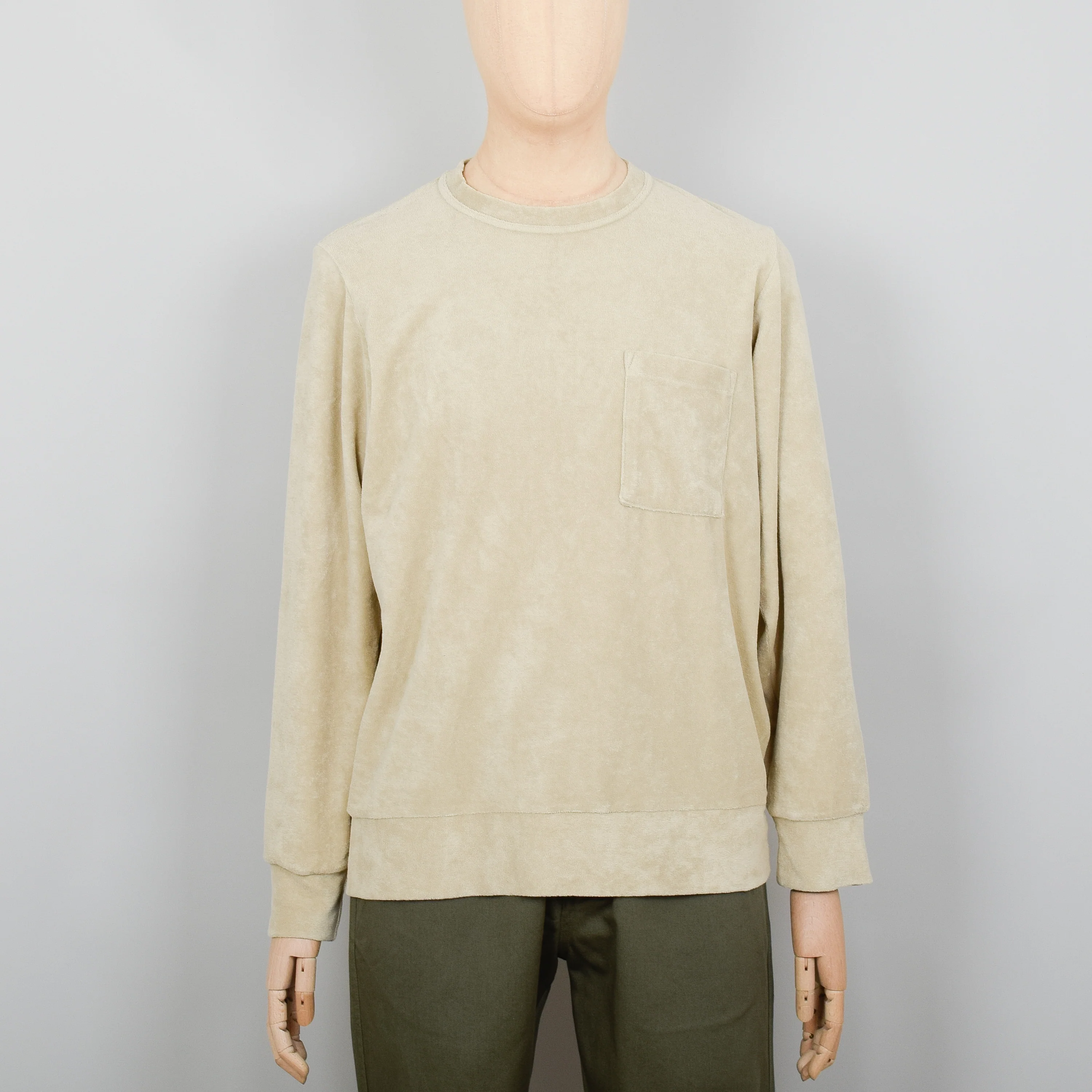 Universal Works Loose Pullover Terry Fleece - Sand