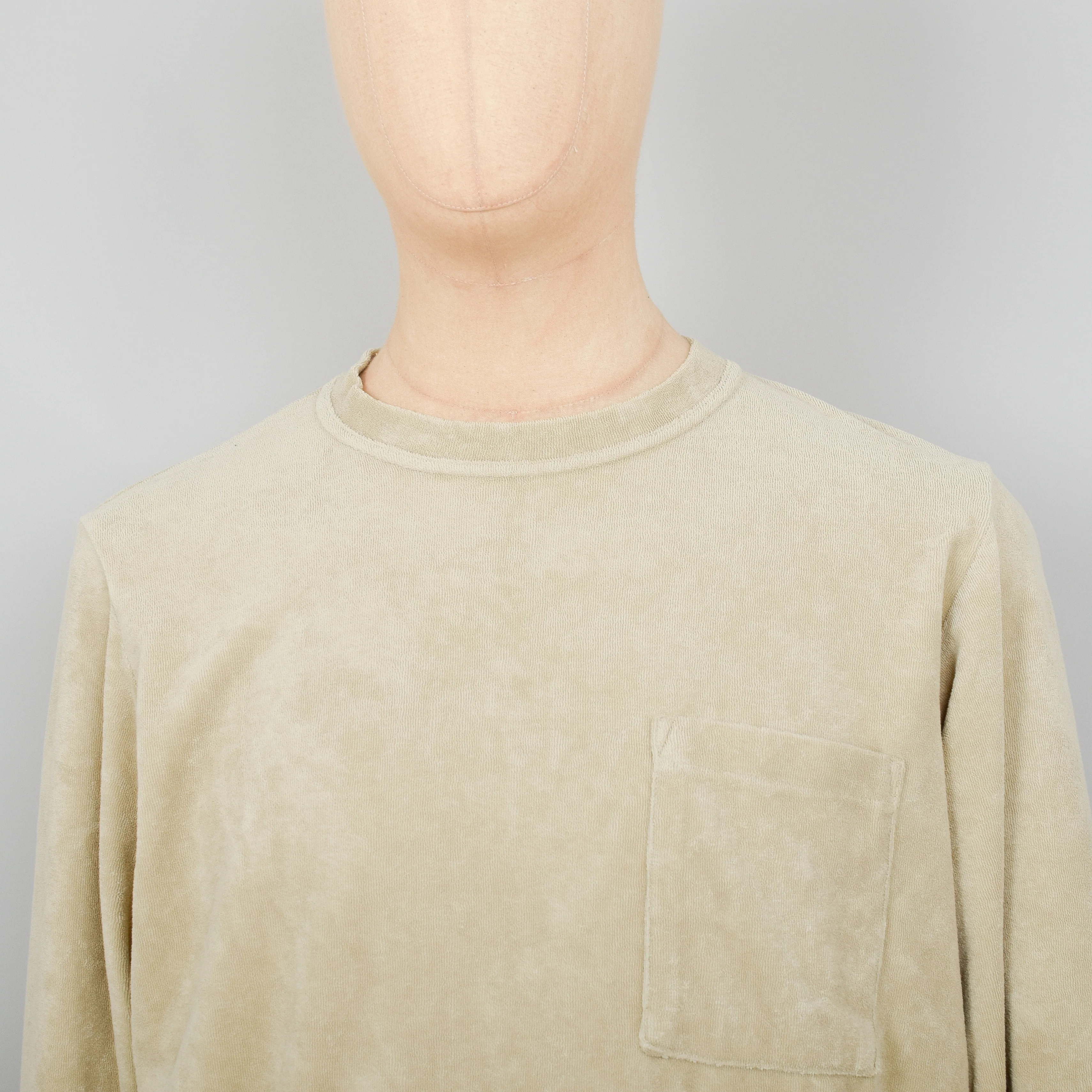 Universal Works Loose Pullover Terry Fleece - Sand - Image 2
