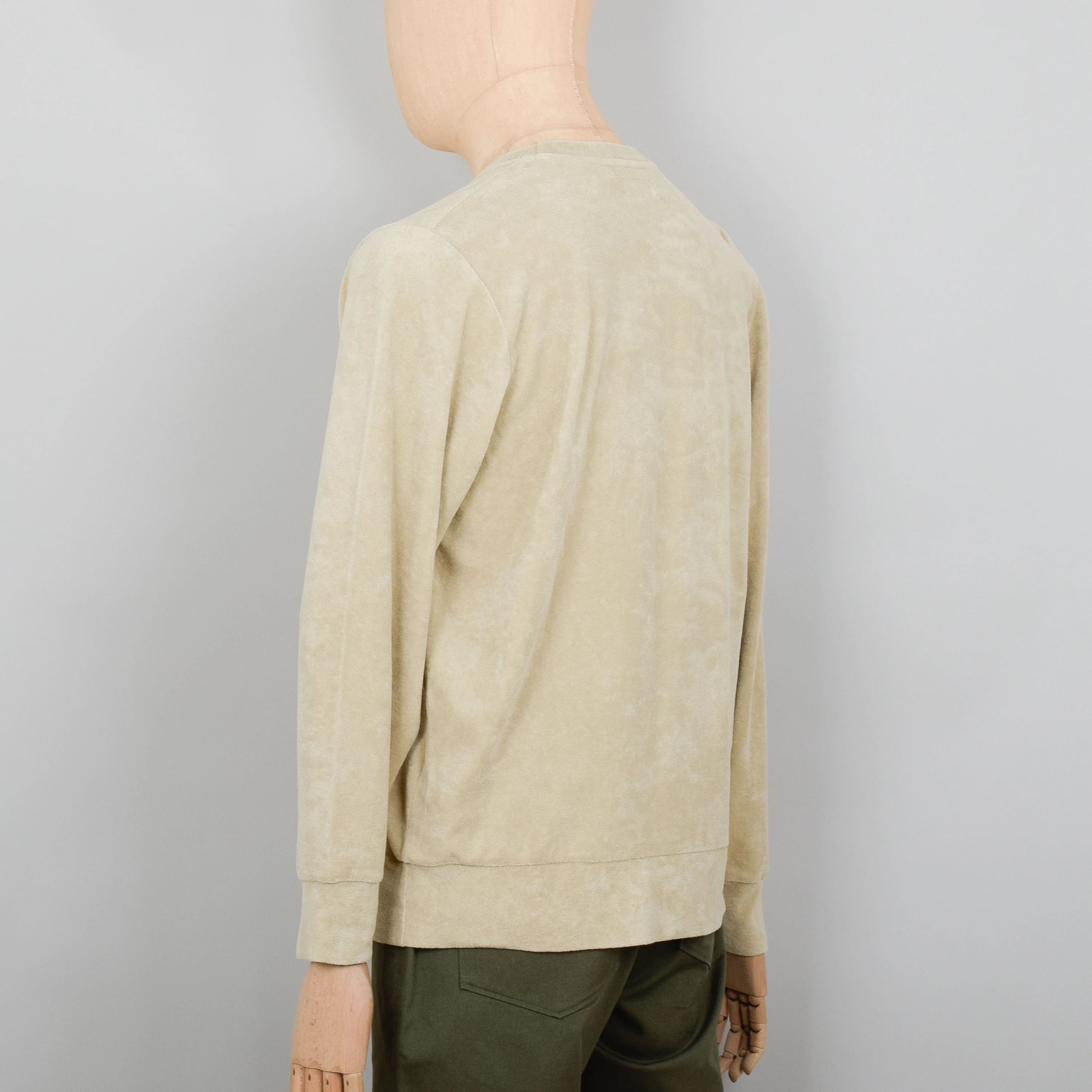 Universal Works Loose Pullover Terry Fleece - Sand - Image 3