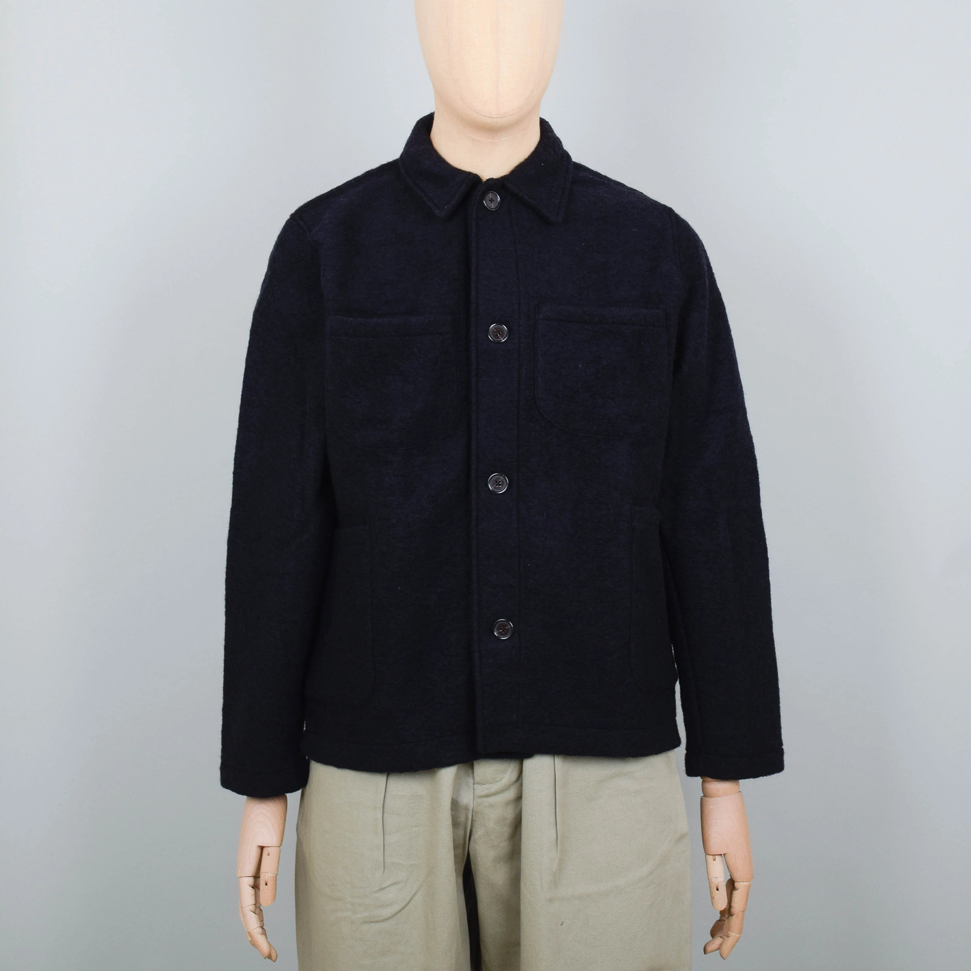Universal Works Lumber Jacket Wool Fleece - Black
