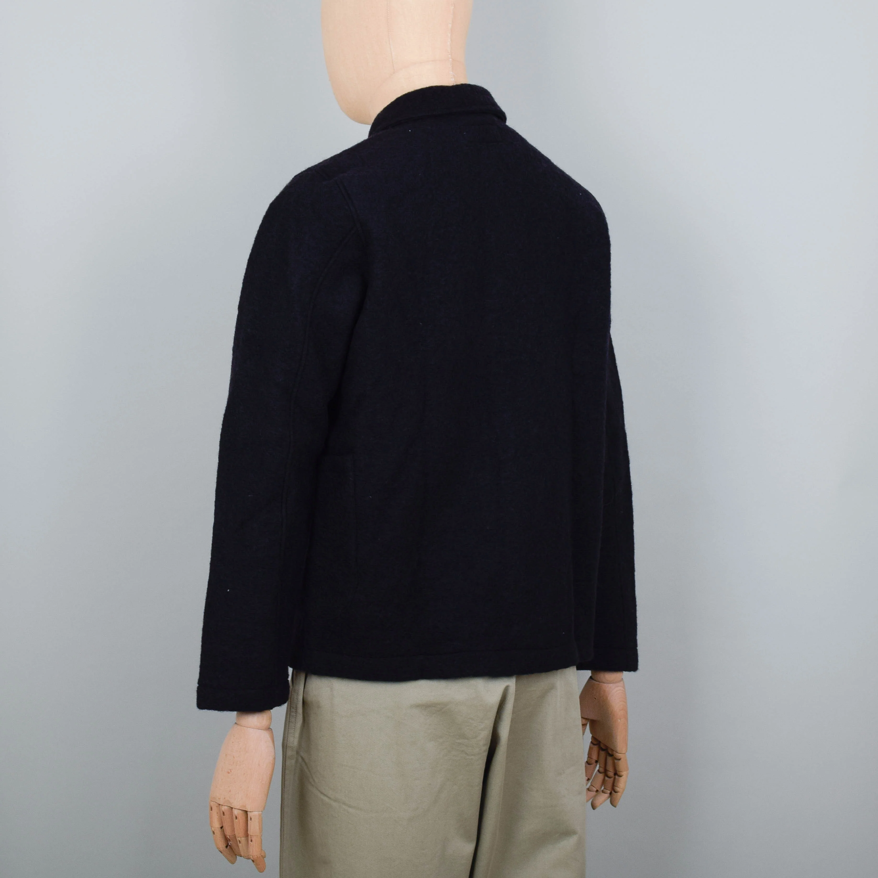 Universal Works Lumber Jacket Wool Fleece - Black - Image 3