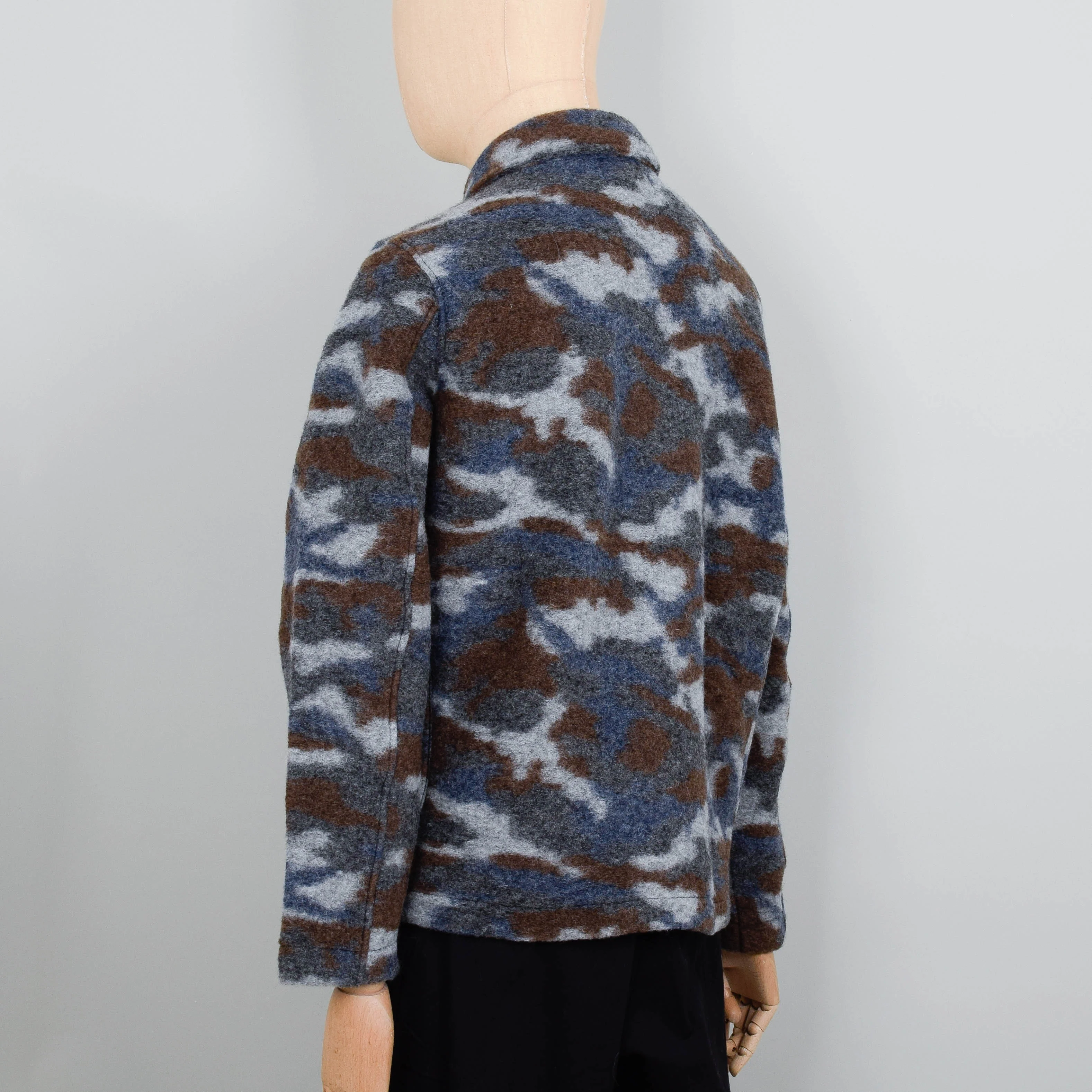 Universal Works Lumber Jacket Wool Fleece - Grey - Image 3