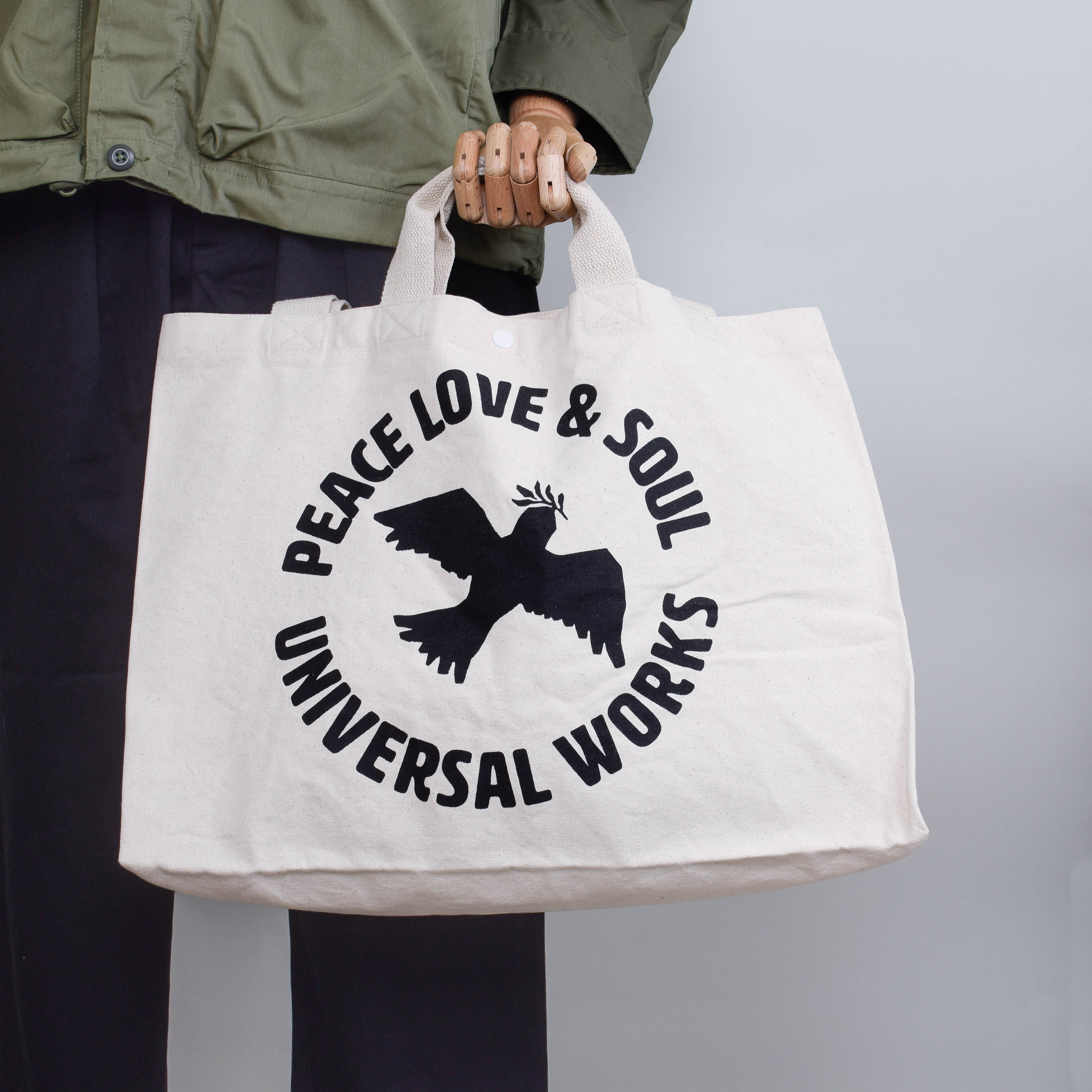 Universal Works Market Tote Canvas - Ecru - Image 2