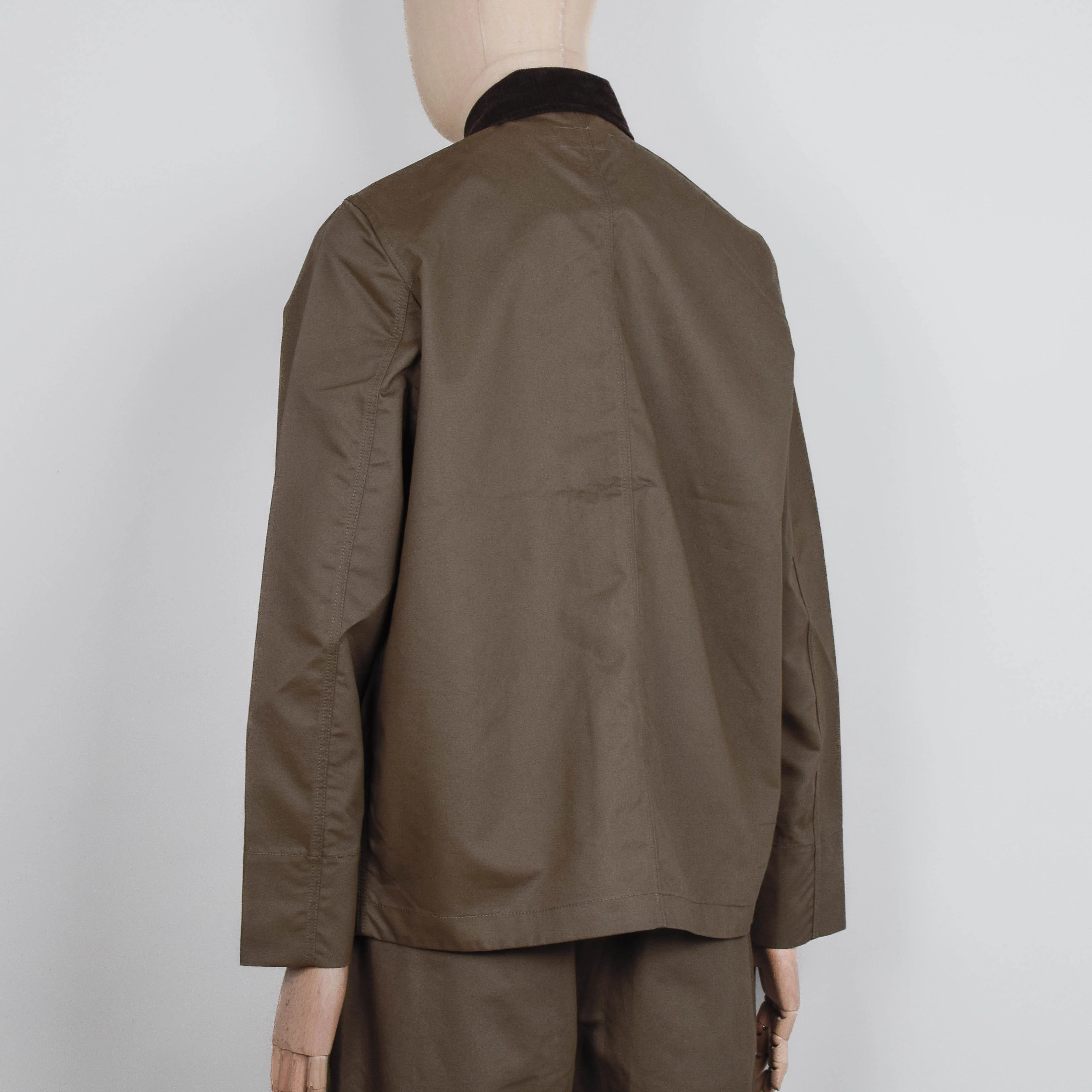 Universal Works Merchant Jacket Brushed Polytech - Khaki - Image 3